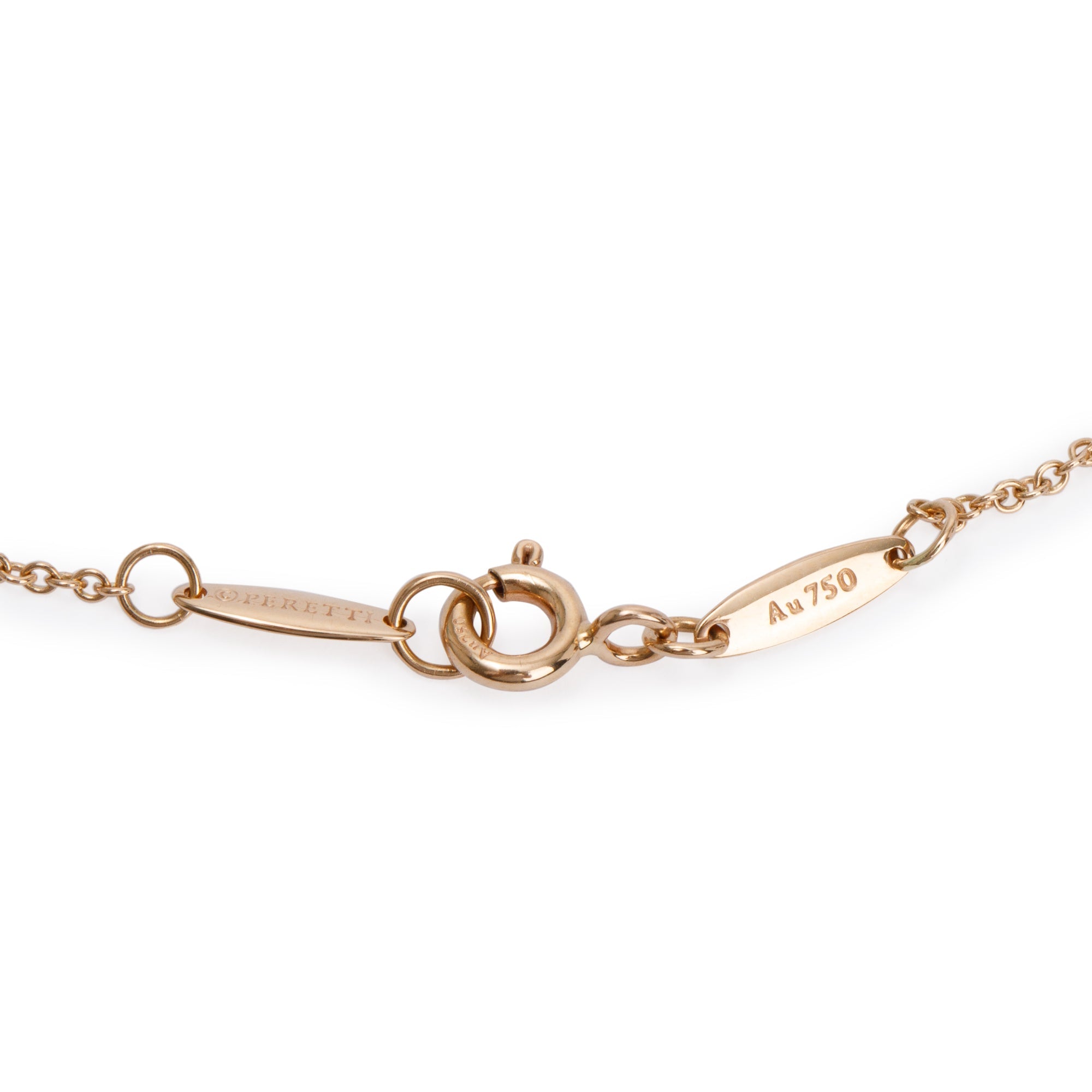 Tiffany & Co. Elsa Peretti 18k Rose Gold 0.03 ct. Diamonds by the Yard Pendant Necklace w/ Box & Receipt