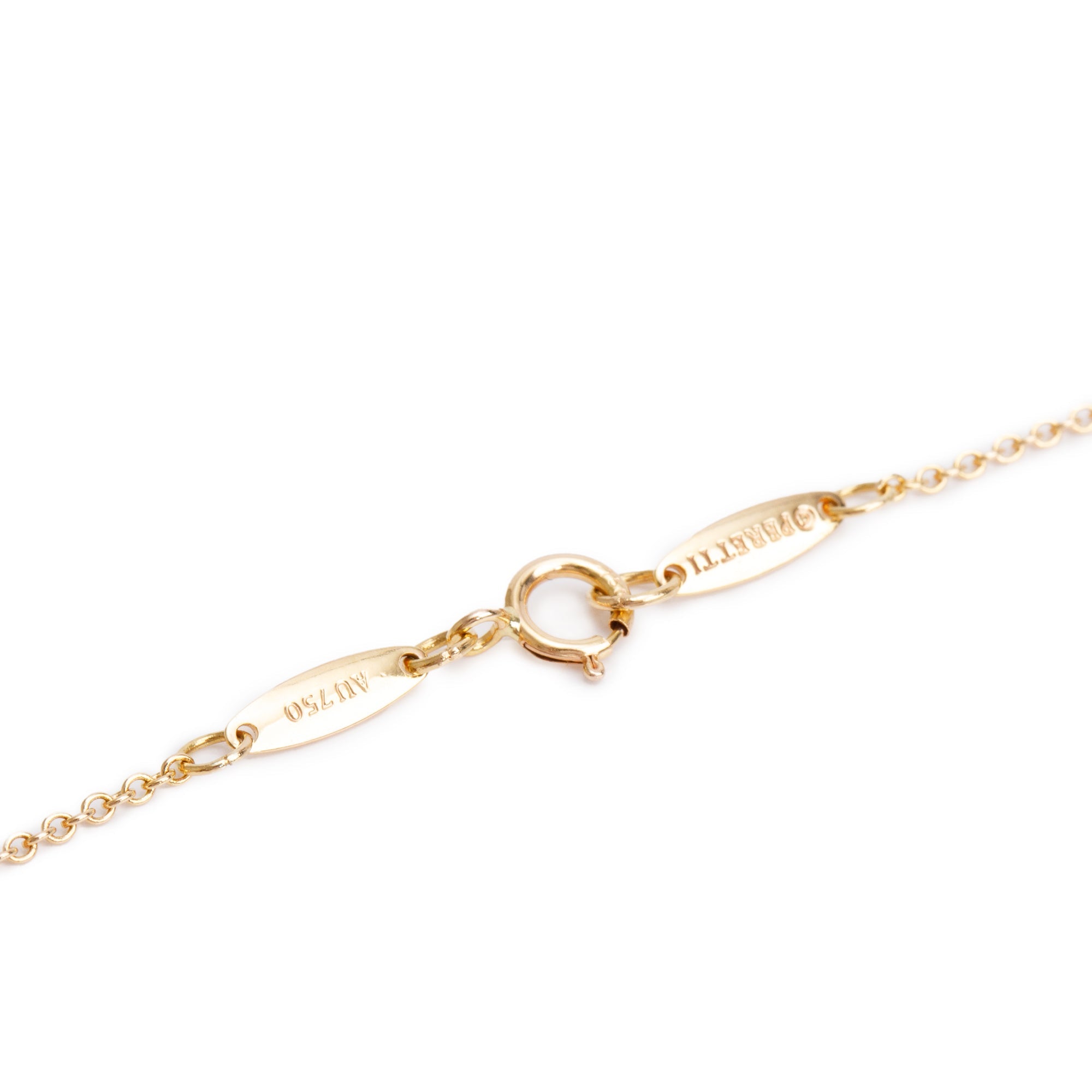 Tiffany & Co. Elsa Peretti 18k Rose Gold 0.10 ct. Diamonds by the Yard Pendant Necklace w/ Box & Receipt