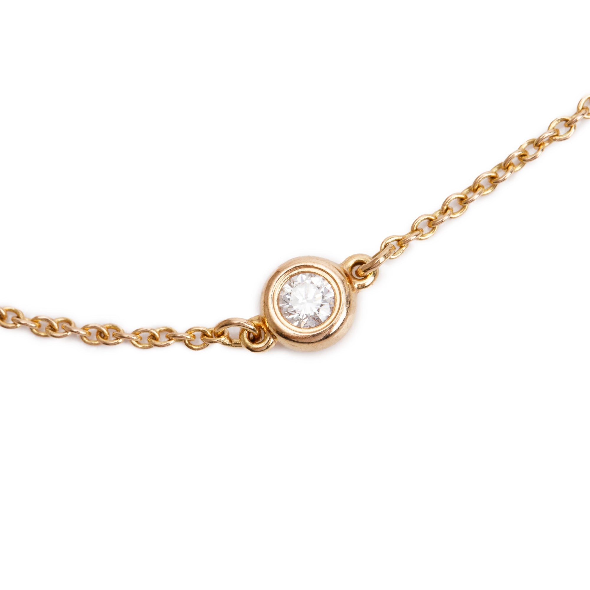 Tiffany & Co. Elsa Peretti 18k Rose Gold Diamonds by the Yard Bracelet w/ Box