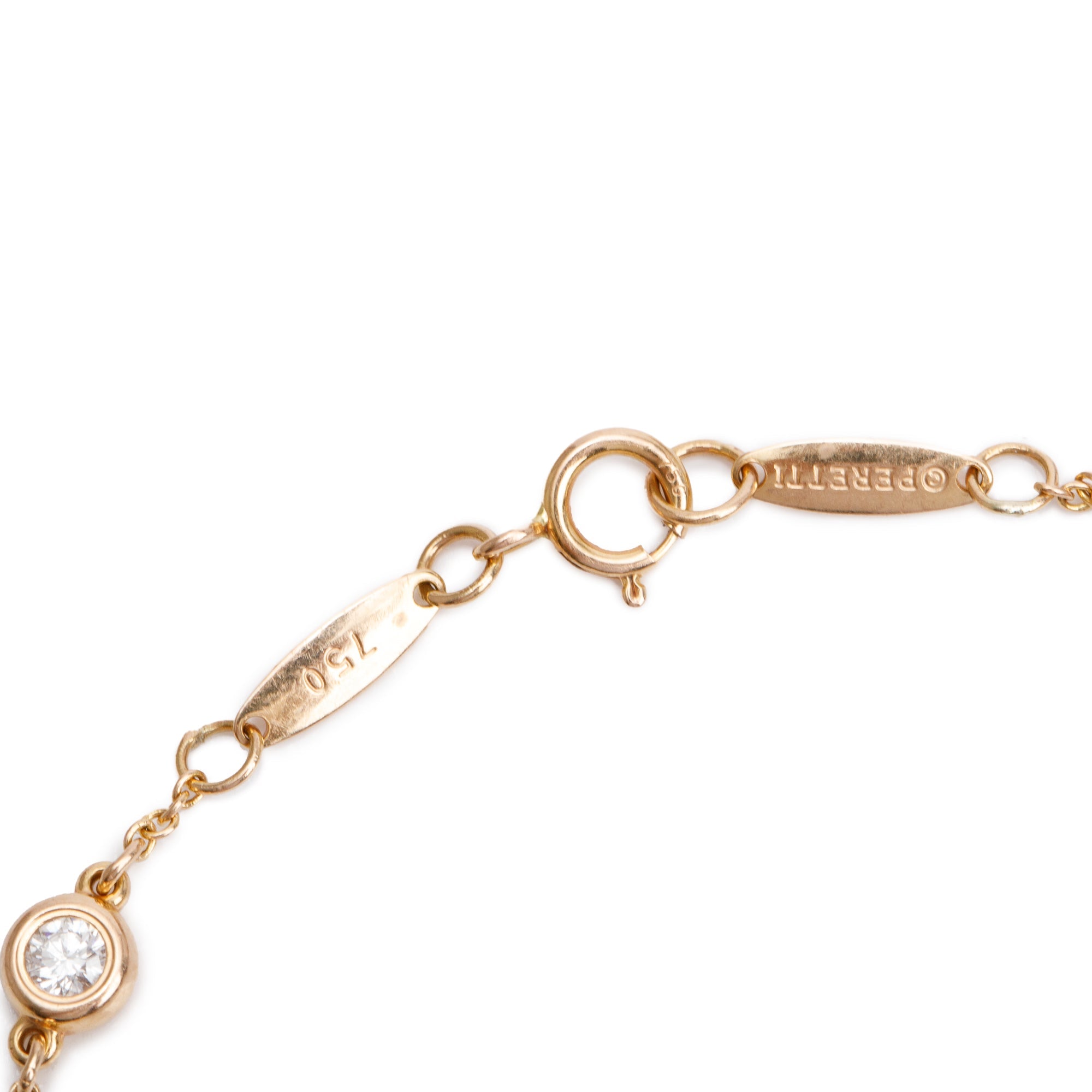 Tiffany & Co. Elsa Peretti 18k Rose Gold Diamonds by the Yard Bracelet w/ Box