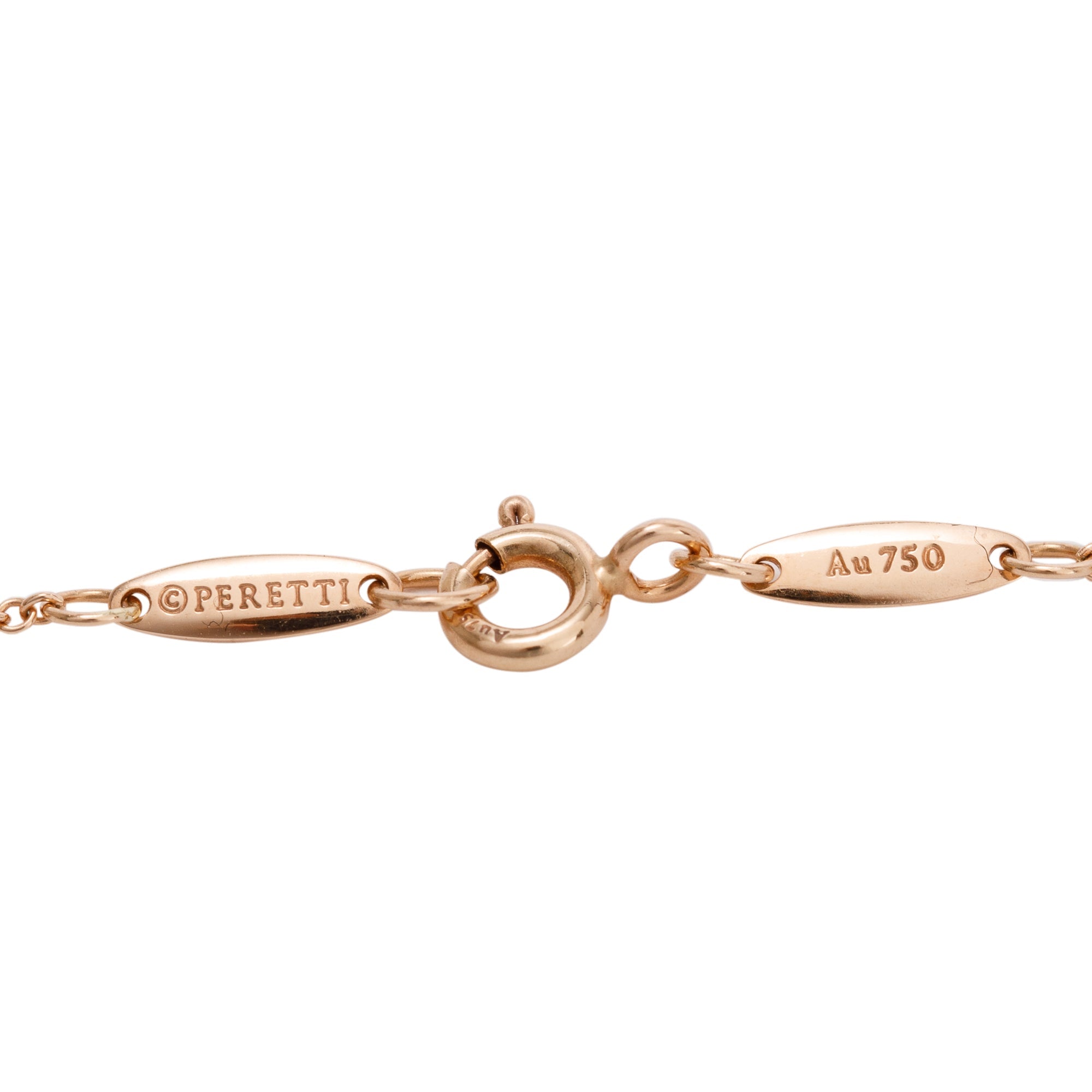 Tiffany & Co. Elsa Peretti 18k Rose Gold Diamonds by the Yard Pendant Necklace w/ Box & Receipt