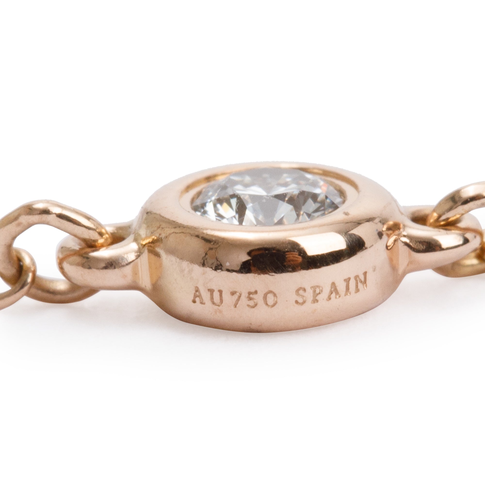 Tiffany & Co. Elsa Peretti 18k Rose Gold Diamonds by the Yard Ring, Size 9.25