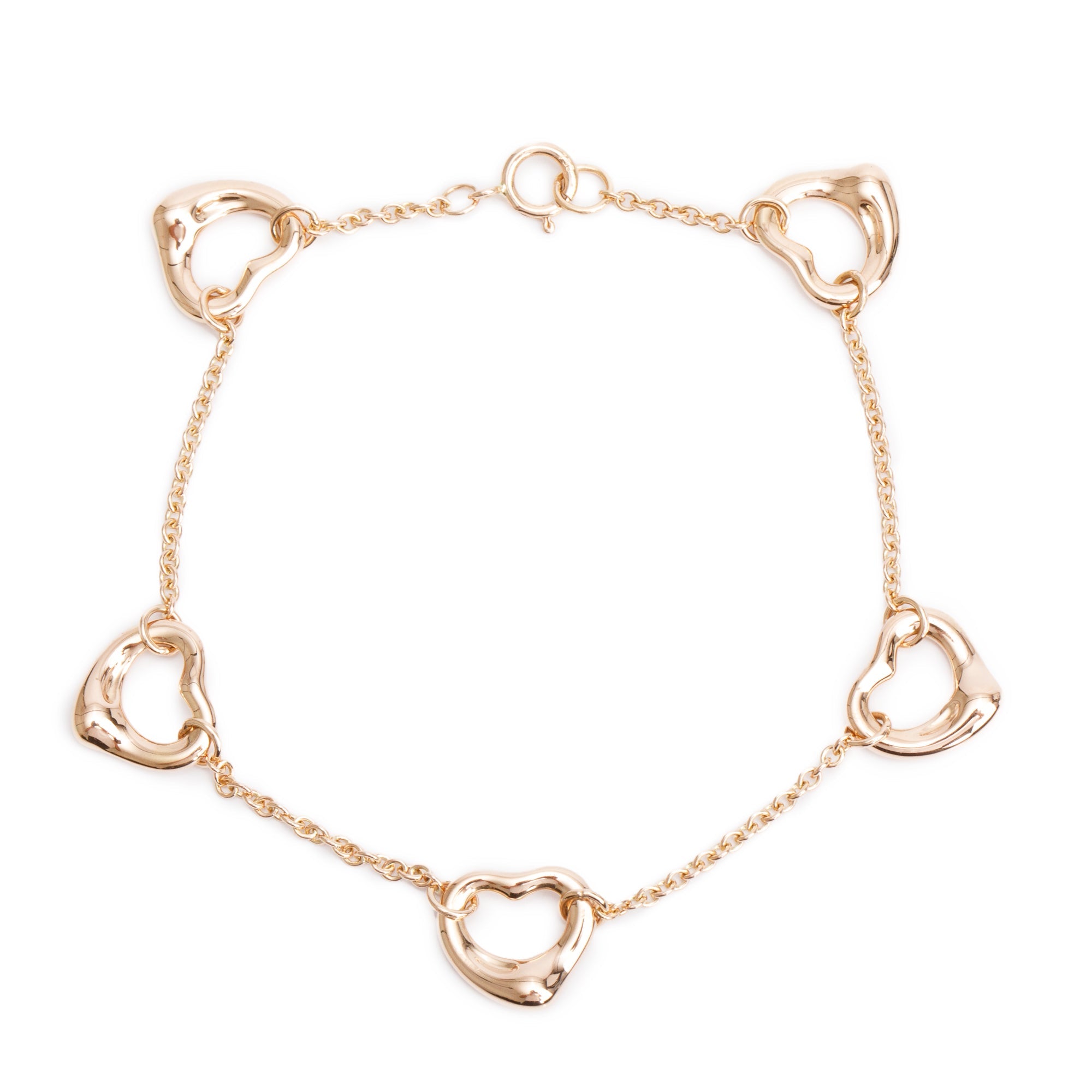 Tiffany & Co. Elsa Peretti 18k Rose Gold Open Heart Bracelet w/ Box