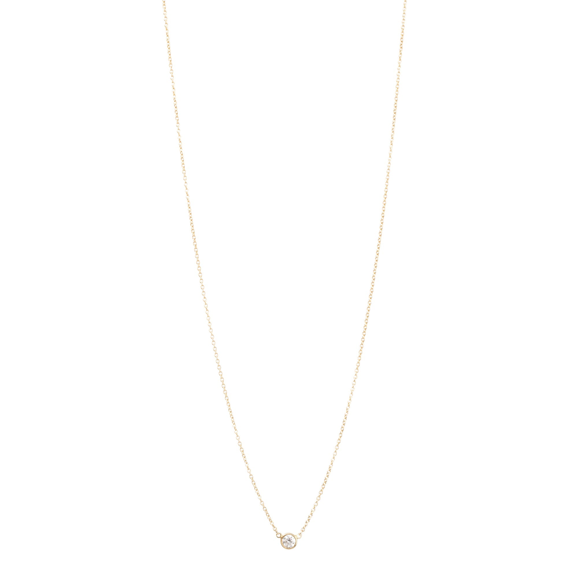 Tiffany & Co. Elsa Peretti 18k Yellow Gold 0.17 ct. Diamonds by the Yard Pendant Necklace