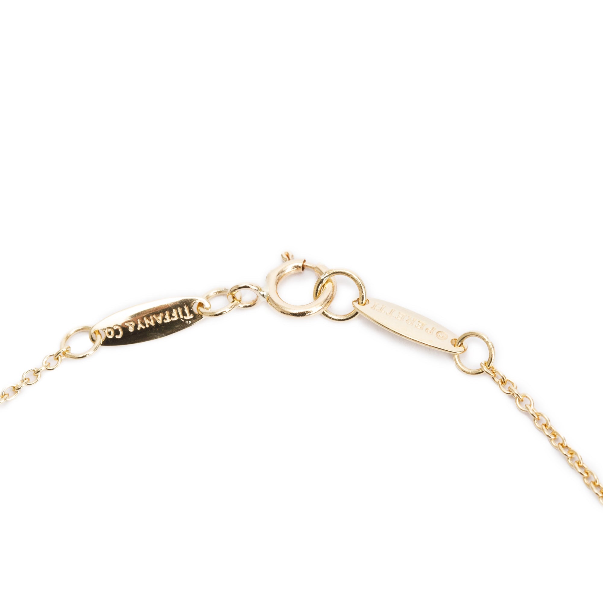 Tiffany & Co. Elsa Peretti 18k Yellow Gold 16 MM Open Heart Pendant Necklace w/ Box