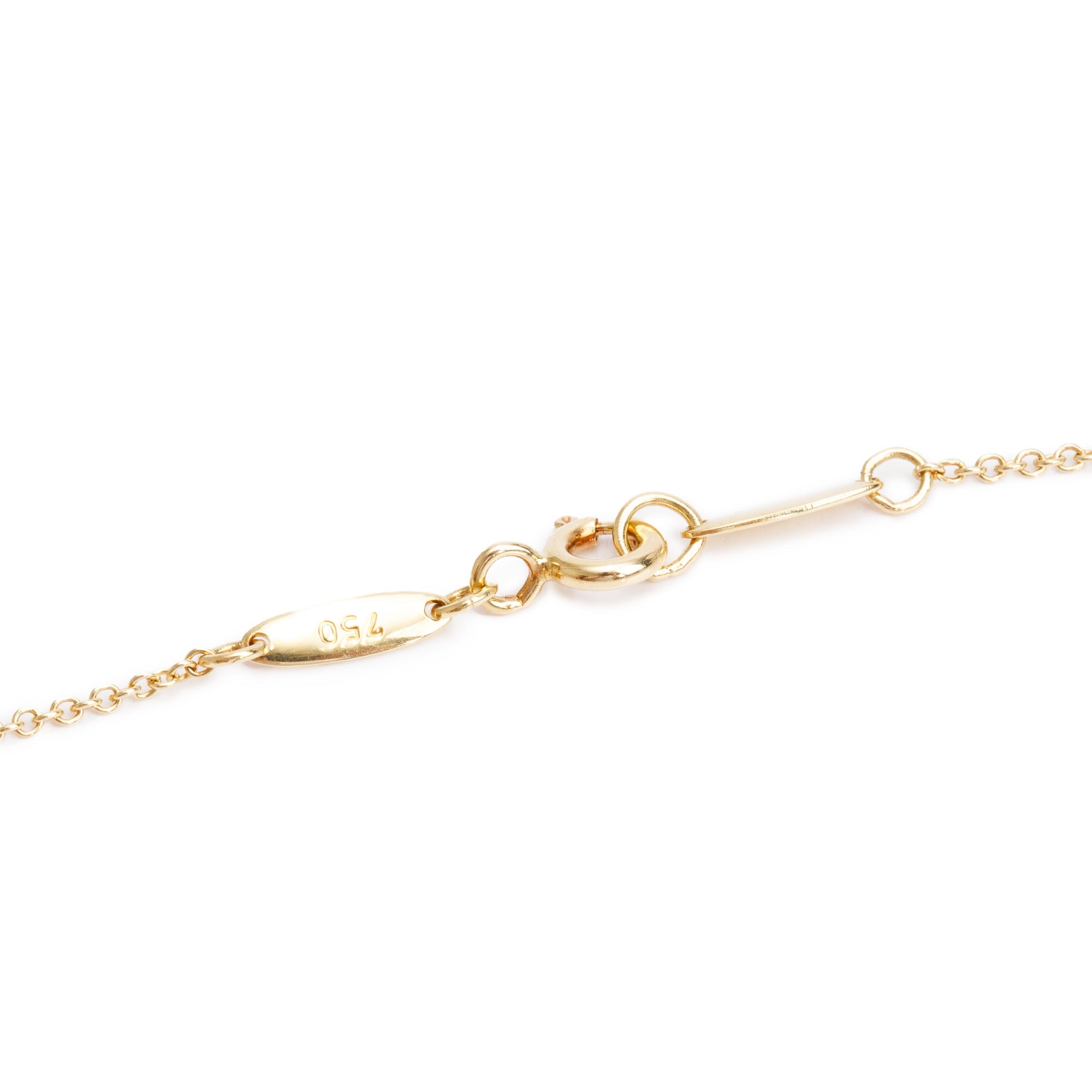 Tiffany & Co. Elsa Peretti 18k Yellow Gold 16MM Jade Eternal Circle Pendant Necklace w/ Box