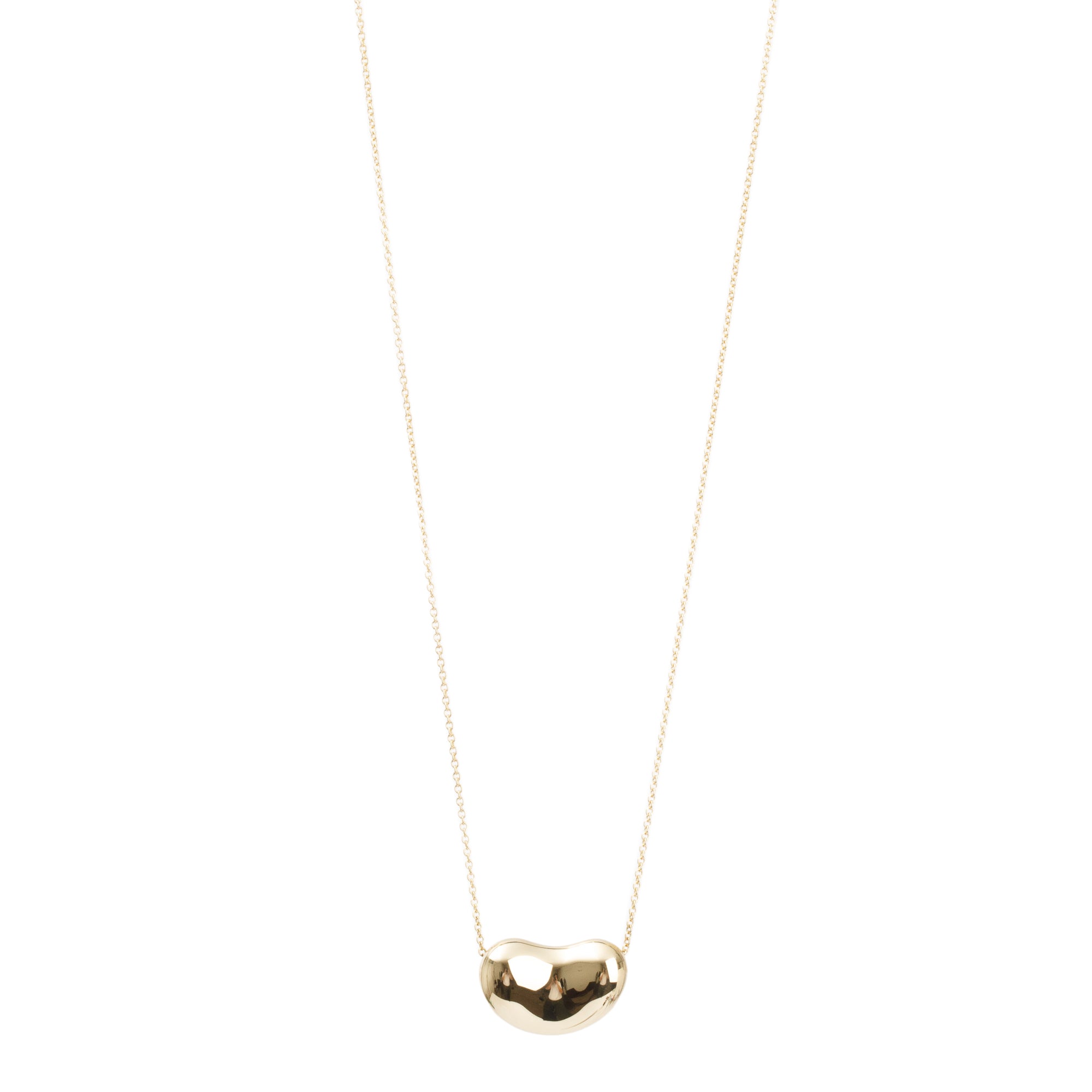 Tiffany & Co. Elsa Peretti 18k Yellow Gold 20 MM Bean Pendant Necklace
