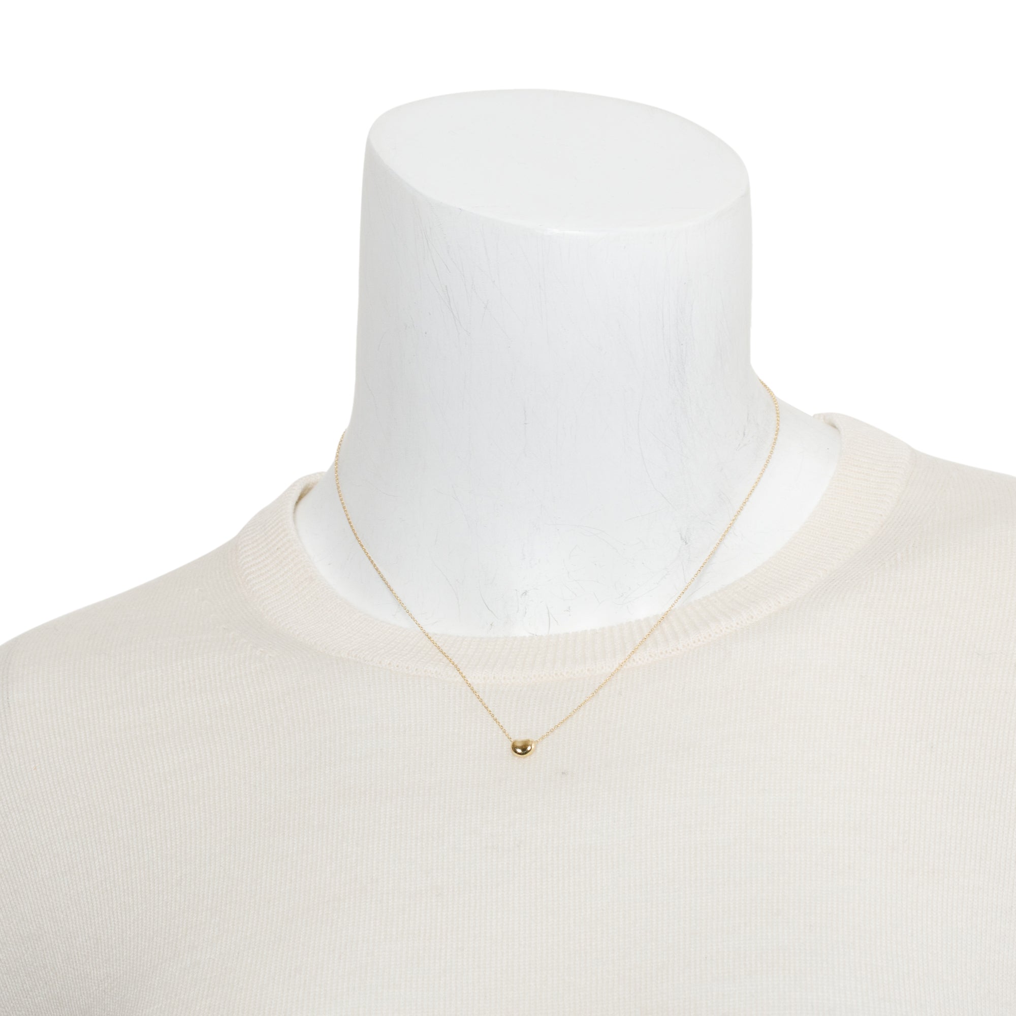 Tiffany & Co. Elsa Peretti 18k Yellow Gold 6.5 MM Mini Bean Pendant Necklace w/ Box