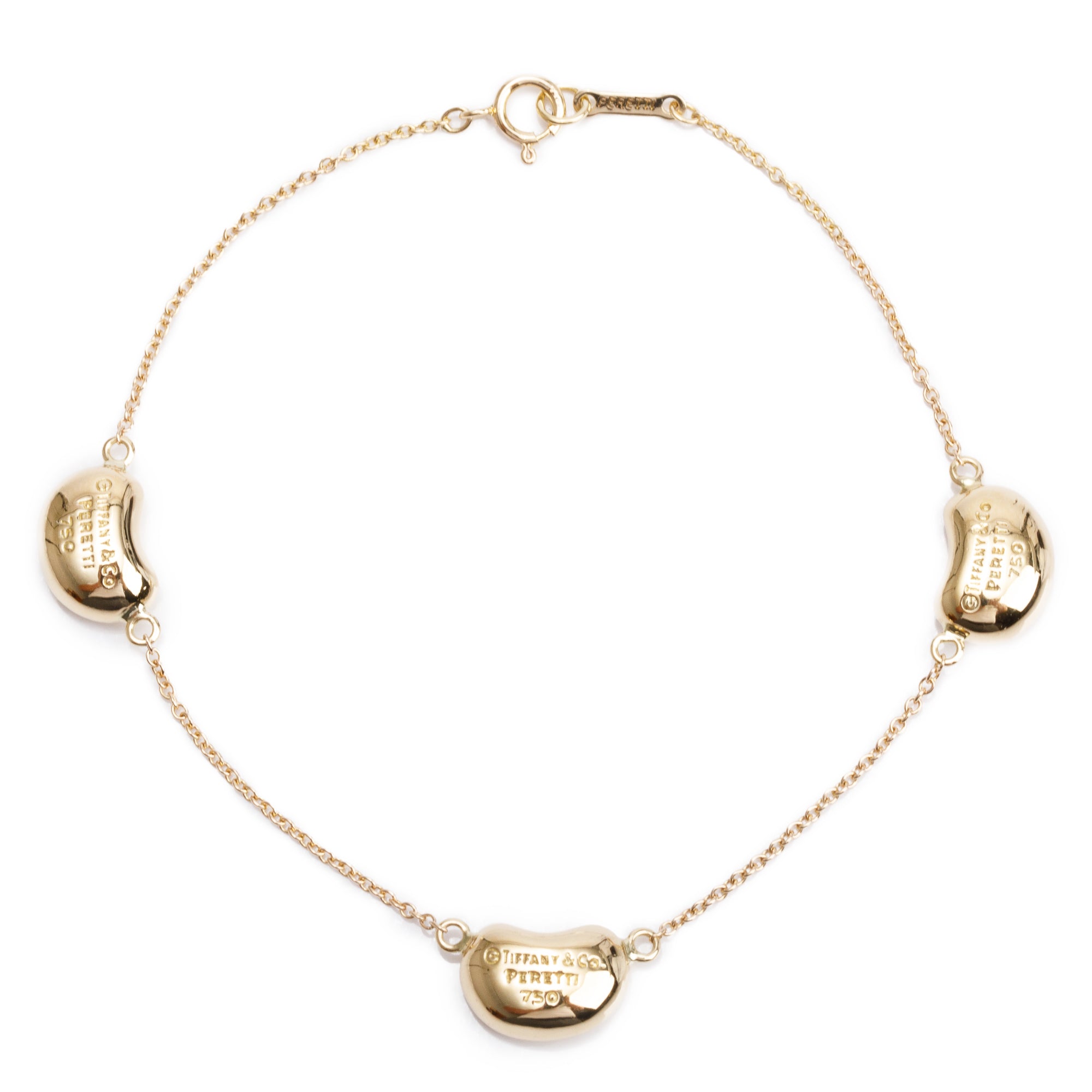 Tiffany & Co. Elsa Peretti 18k Yellow Gold Bean Bracelet