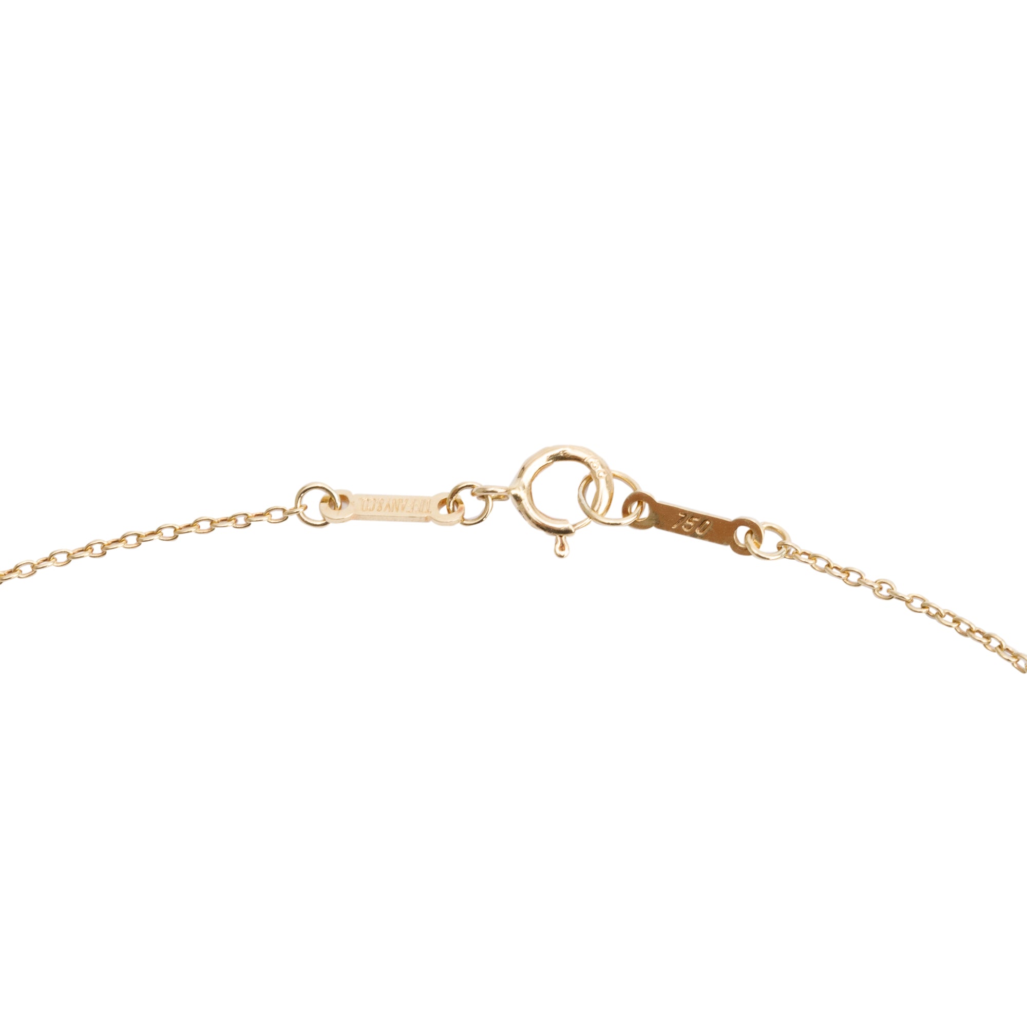 Tiffany & Co. Elsa Peretti 18k Yellow Gold Diamond 22 MM Open Heart Pendant Necklace w/ Box