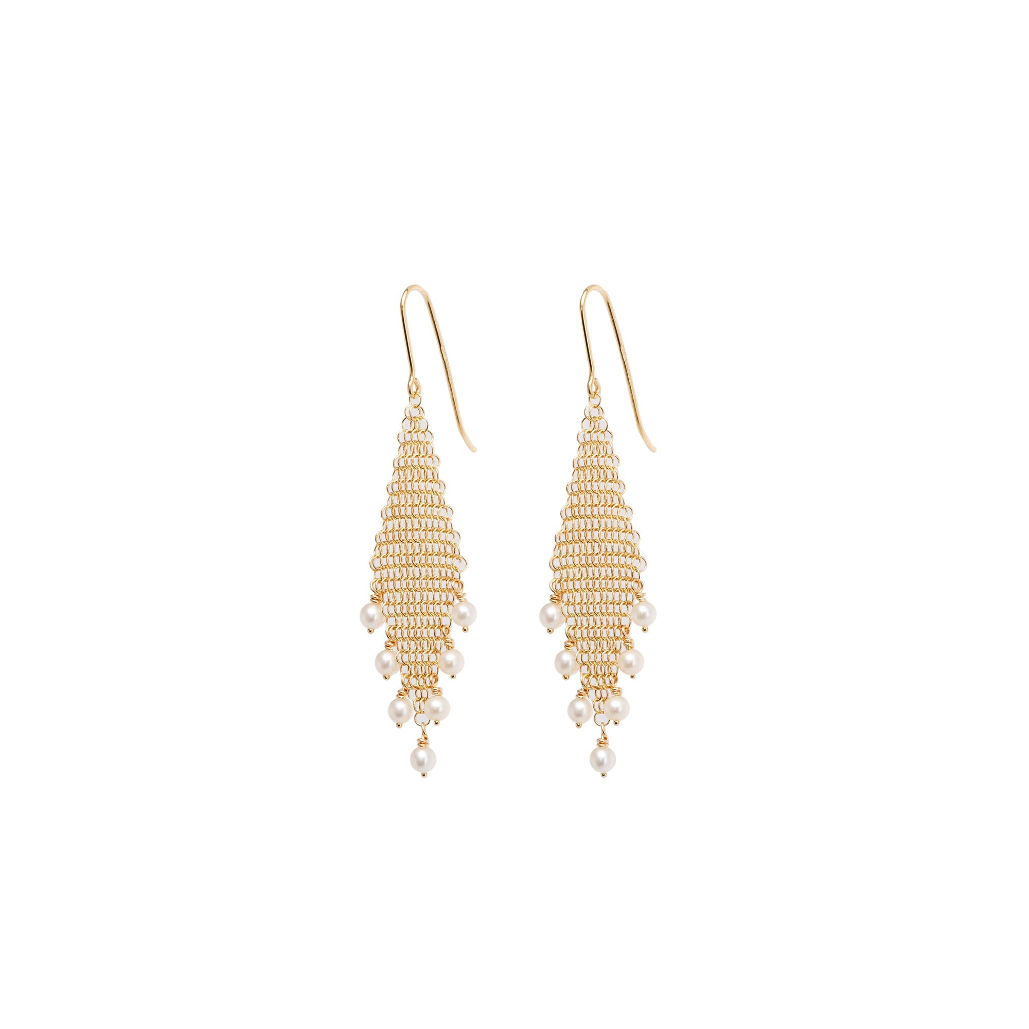 Tiffany & Co. Elsa Peretti 18k Yellow Gold Mesh Fringe Earrings