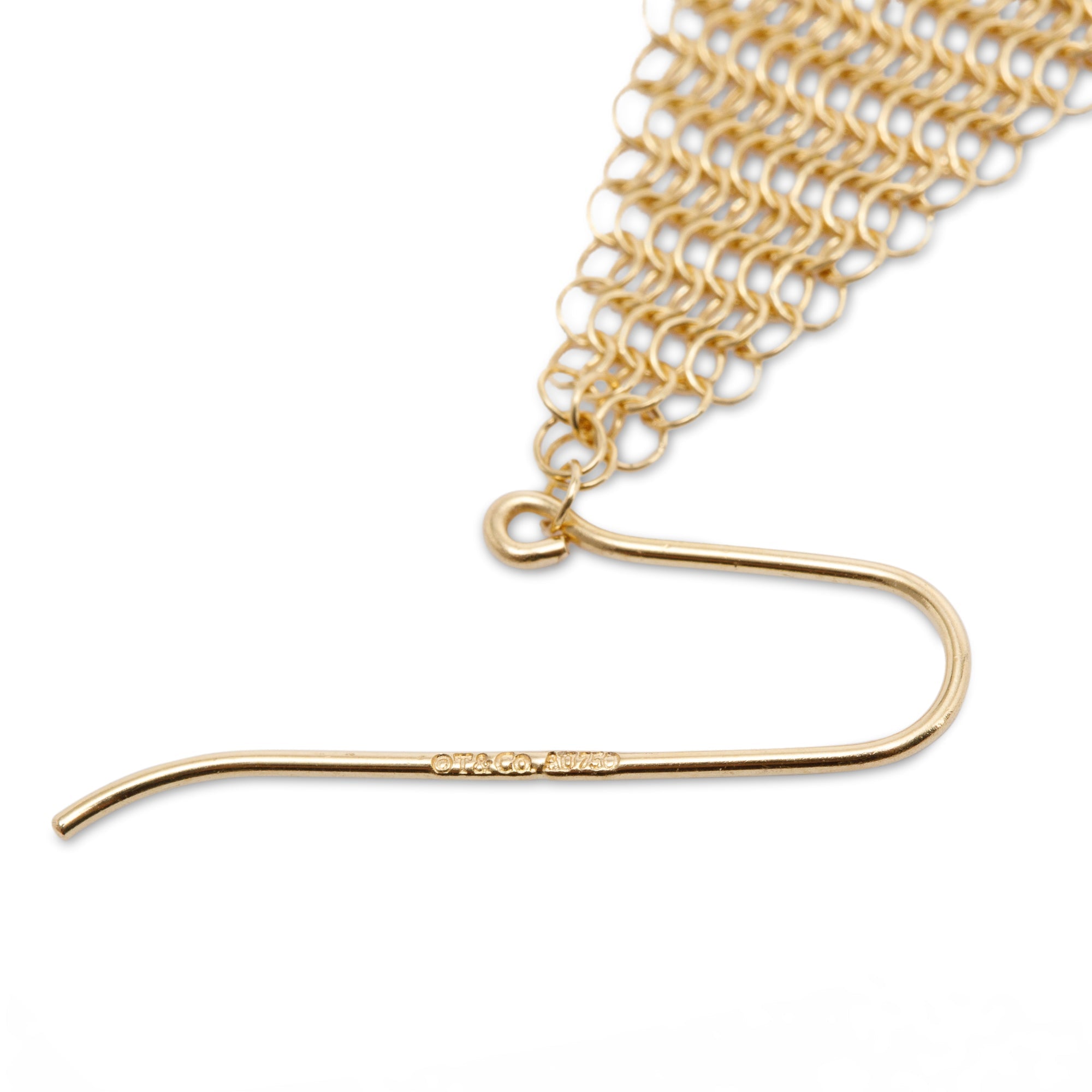 Tiffany & Co. Elsa Peretti 18k Yellow Gold Mesh Fringe Earrings