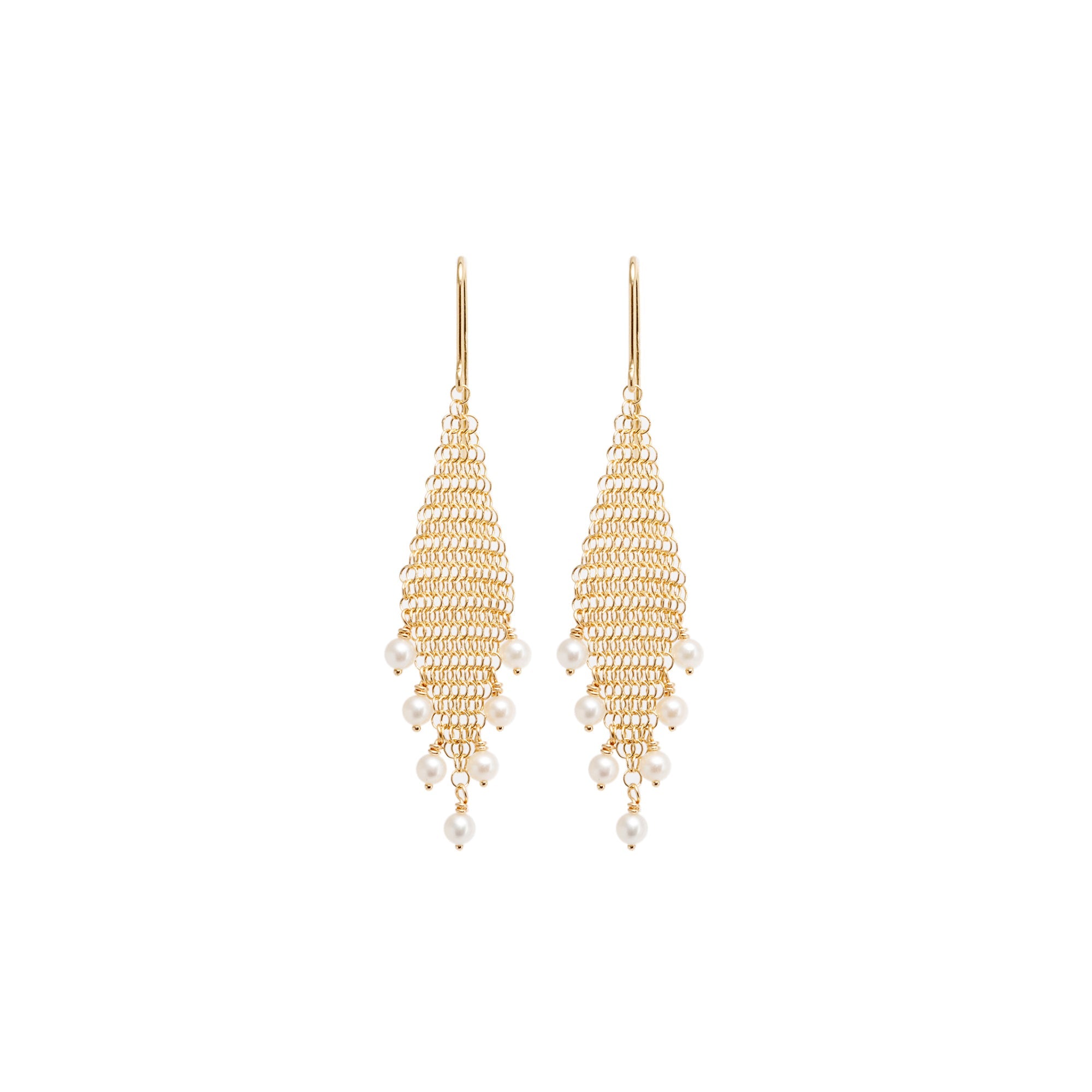Tiffany & Co. Elsa Peretti 18k Yellow Gold Mesh Fringe Earrings