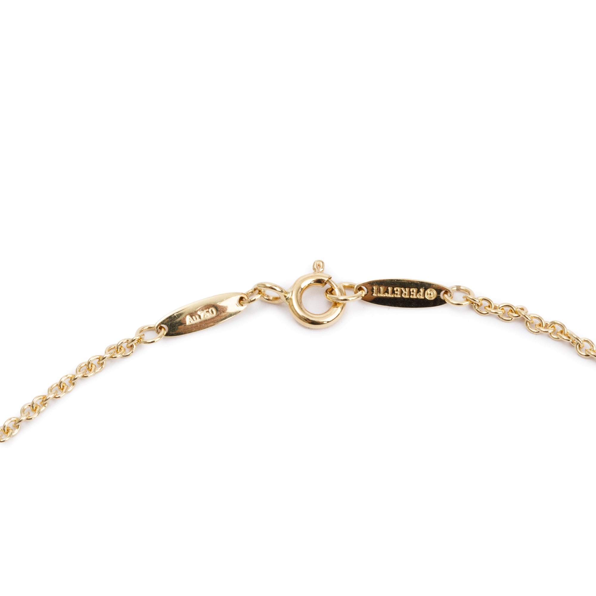 Tiffany & Co. Elsa Peretti 18k Yellow Gold Pearl Mesh Fringe Pendant Necklace w/ Box