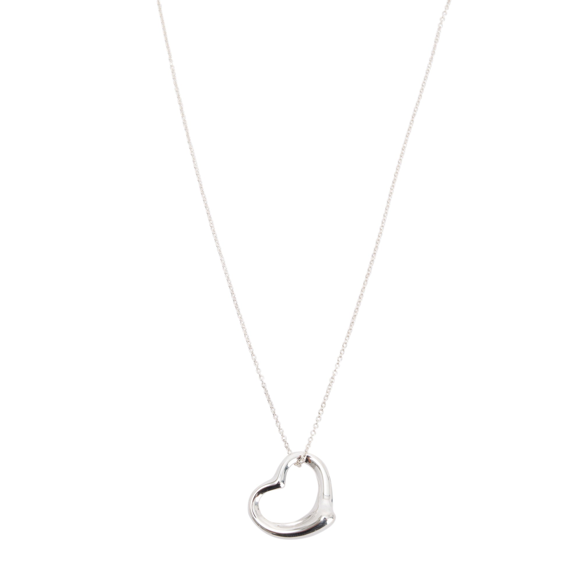 Tiffany & Co. Elsa Peretti Large Open Heart Pendant Necklace, 27 MM
