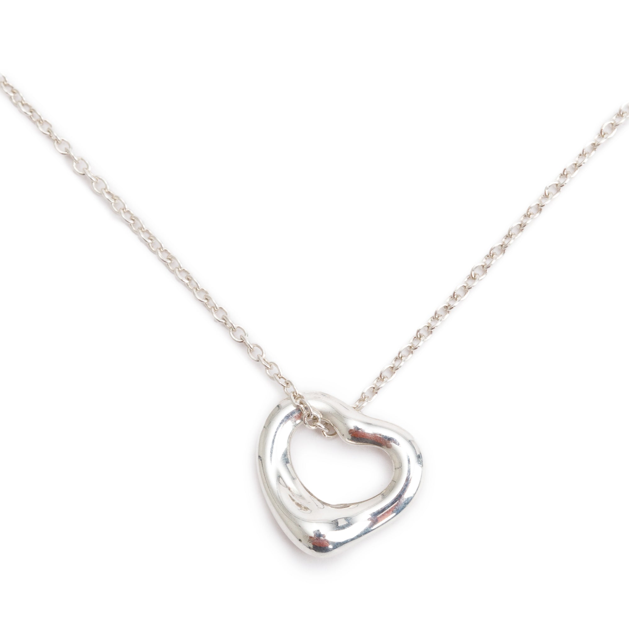 Tiffany & Co. Elsa Peretti Mini Open Heart Pendant Necklace, 11 MM