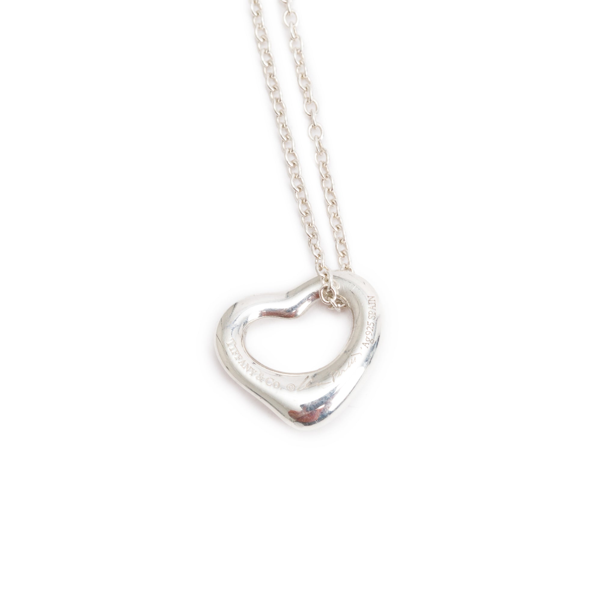 Tiffany & Co. Elsa Peretti Mini Open Heart Pendant Necklace, 11 MM