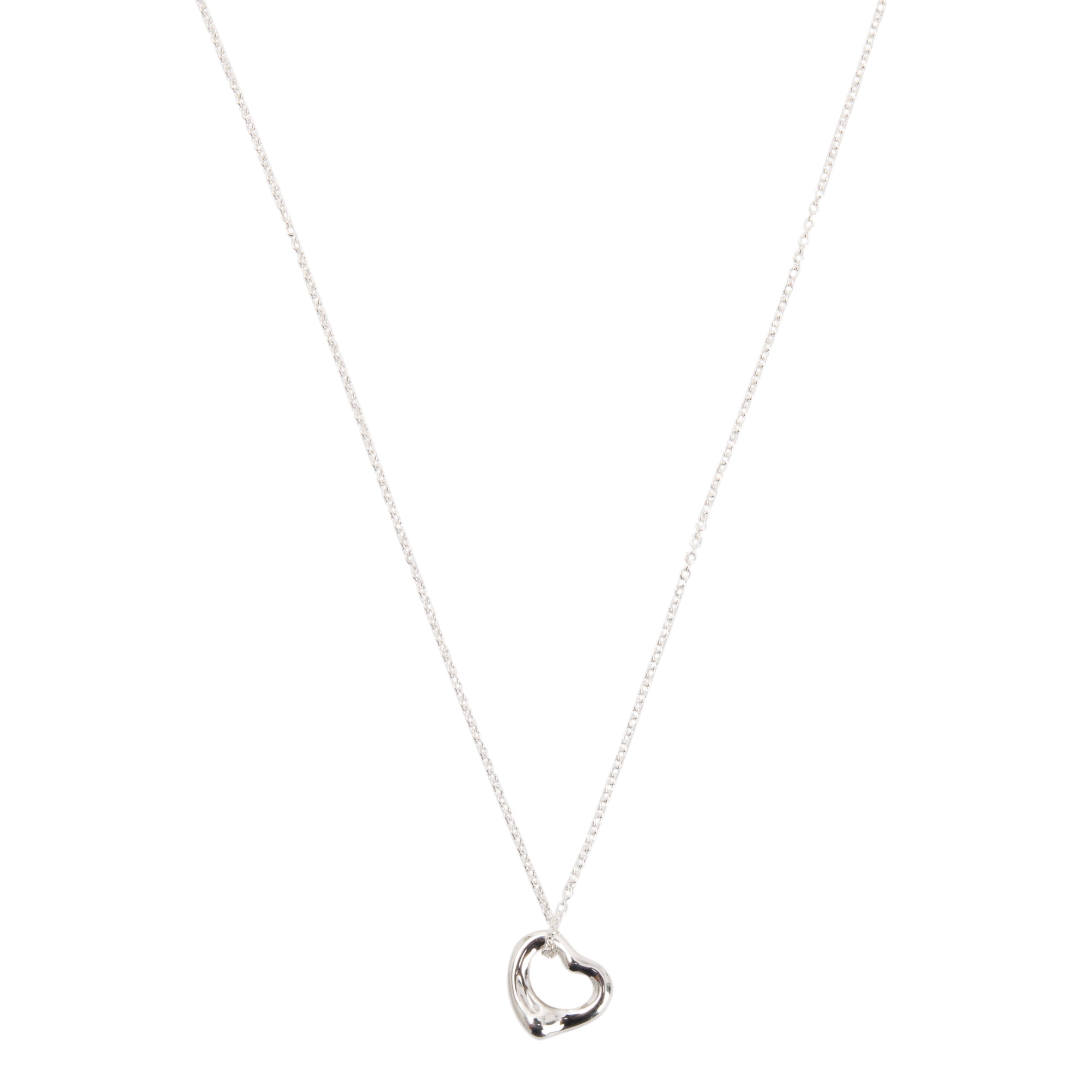 Tiffany & Co. Elsa Peretti Mini Open Heart Pendant Necklace, 11 MM