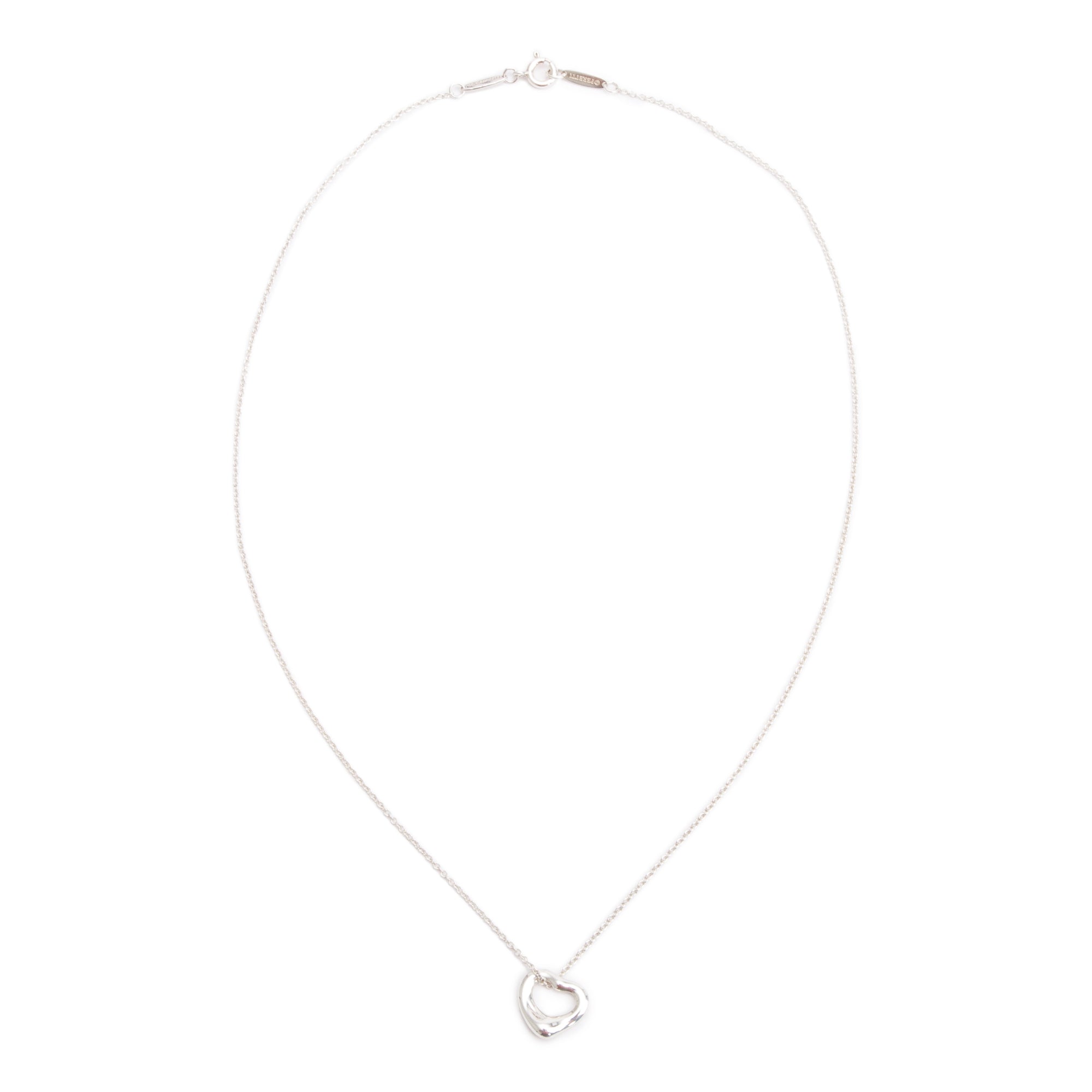 Tiffany & Co. Elsa Peretti Mini Open Heart Pendant Necklace, 11 MM