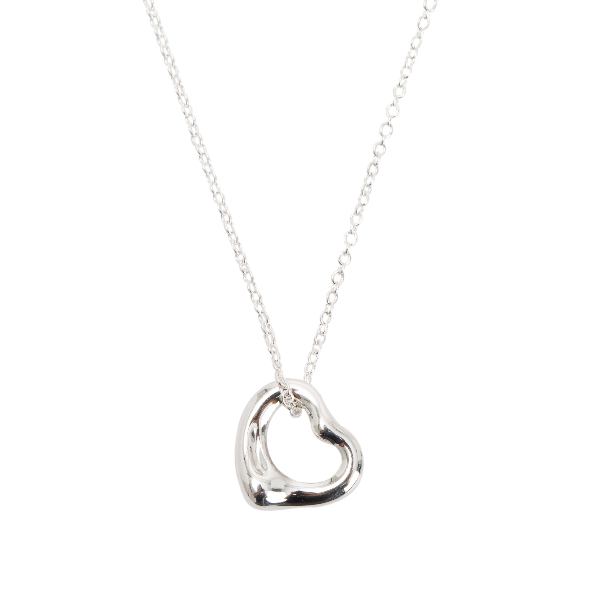 Tiffany & Co. Elsa Peretti Mini Open Heart Pendant Necklace, 11 MM