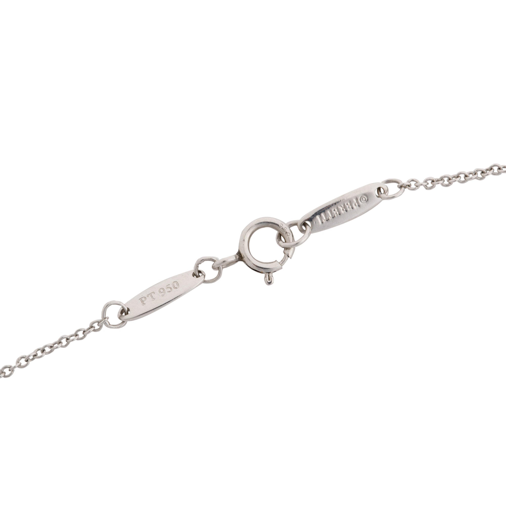 Tiffany & Co. Elsa Peretti Platinum 0.20 ct. Diamonds By The Yard Pendant Necklace