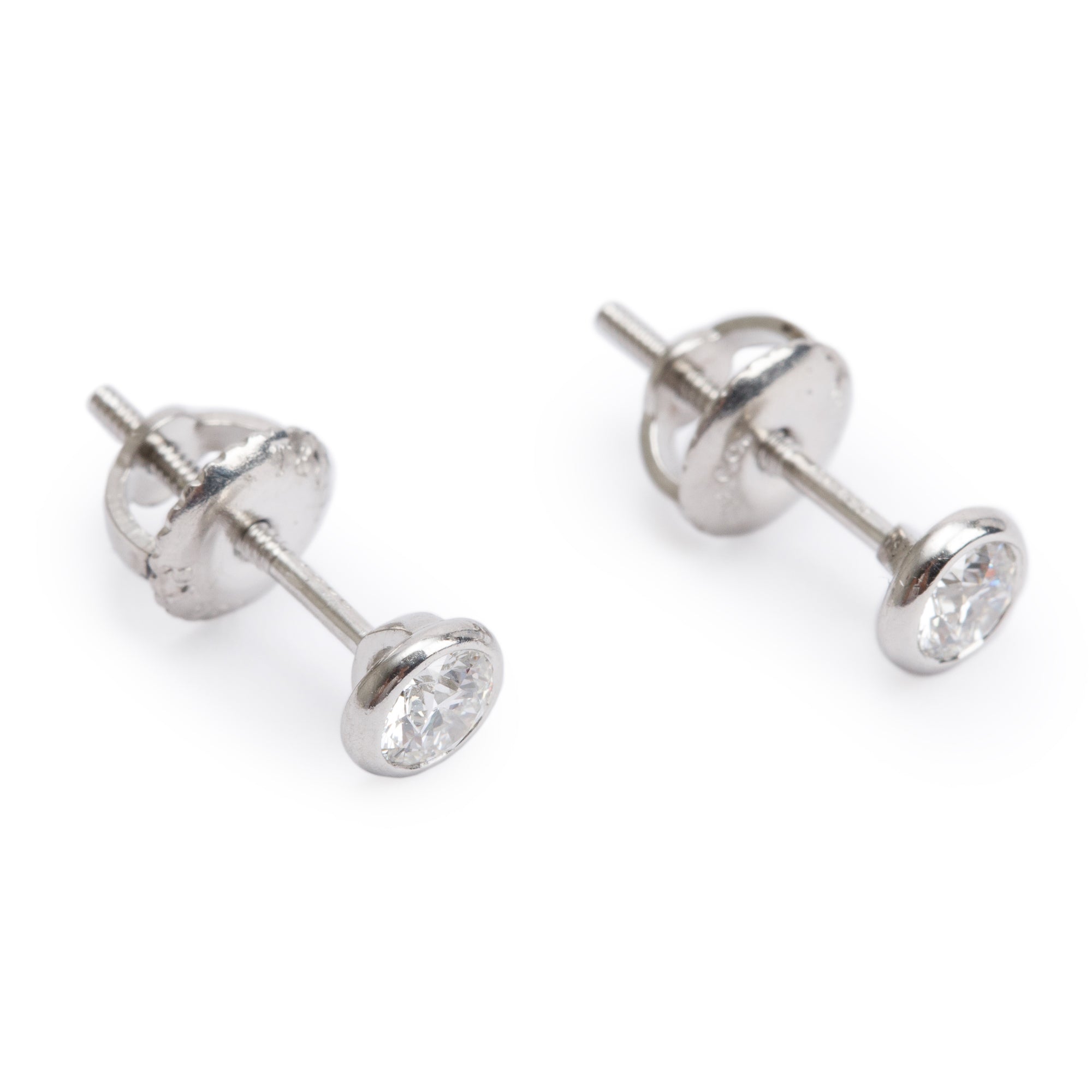 Tiffany & Co. Elsa Peretti Platinum 0.28 tcw Diamonds By the Yard Stud Earrings