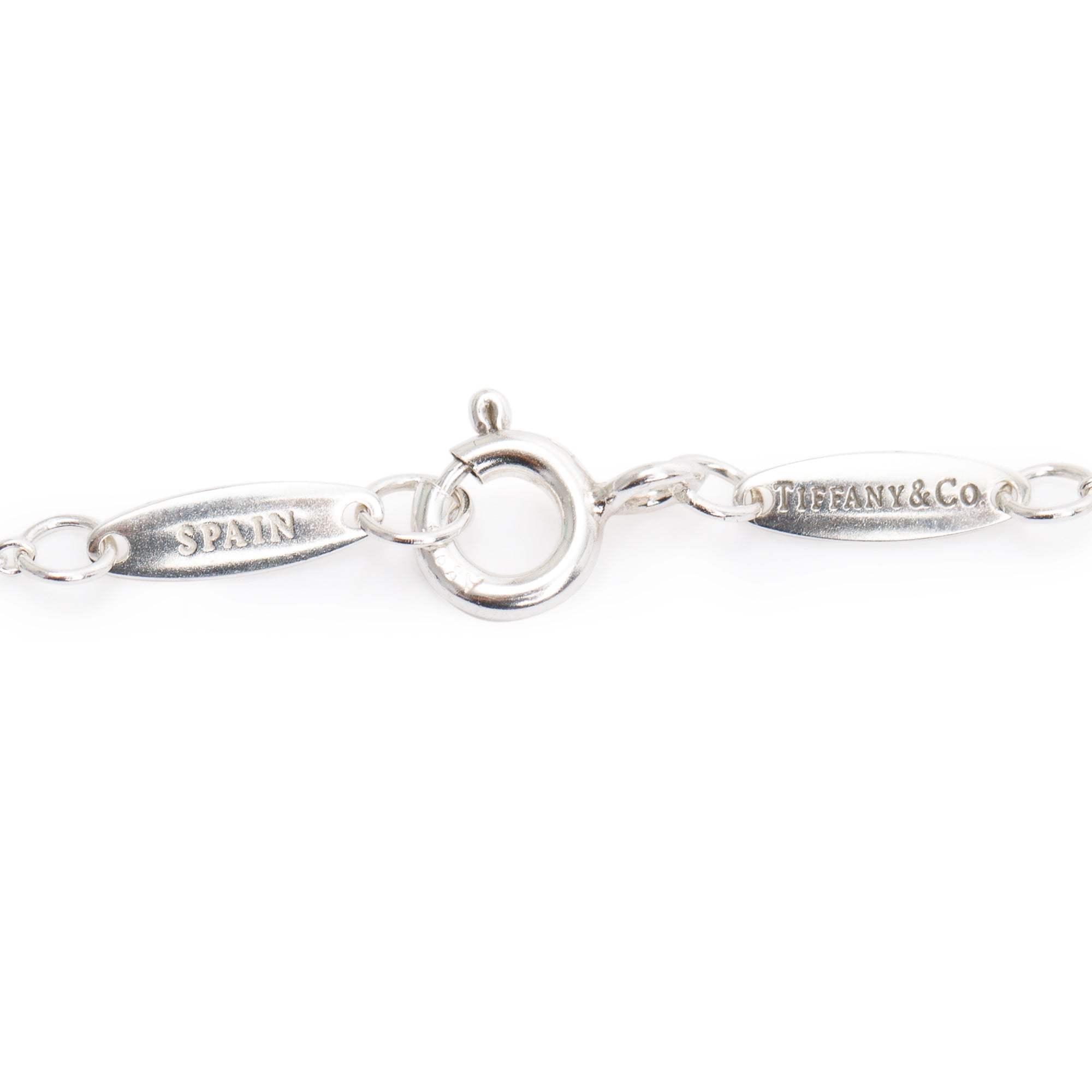 Tiffany & Co. Elsa Peretti Sterling Silver 0.03 ct. Diamonds by the Yard Pendant Necklace