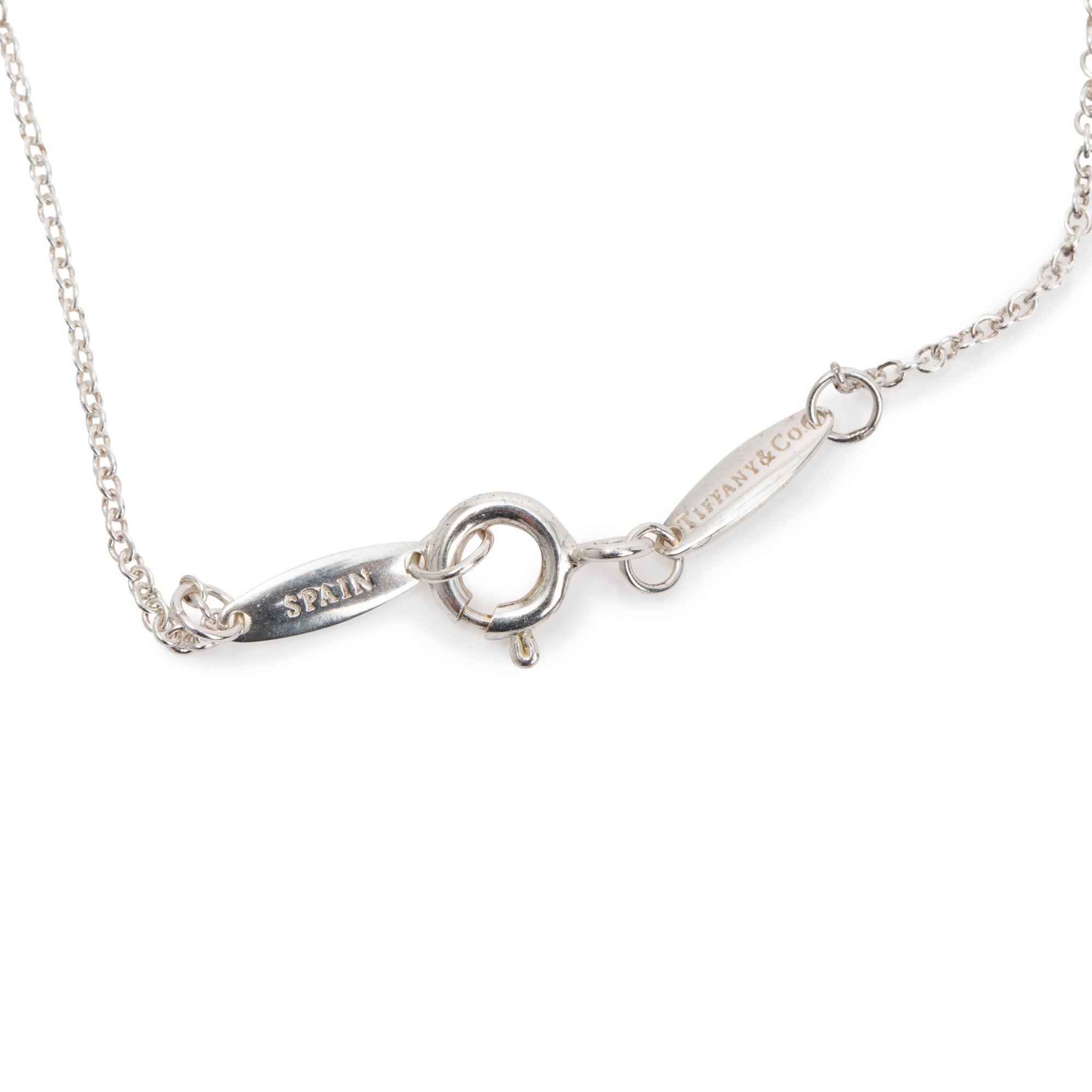 Tiffany & Co. Elsa Peretti Sterling Silver 0.03 ct. Diamonds by the Yard Pendant Necklace