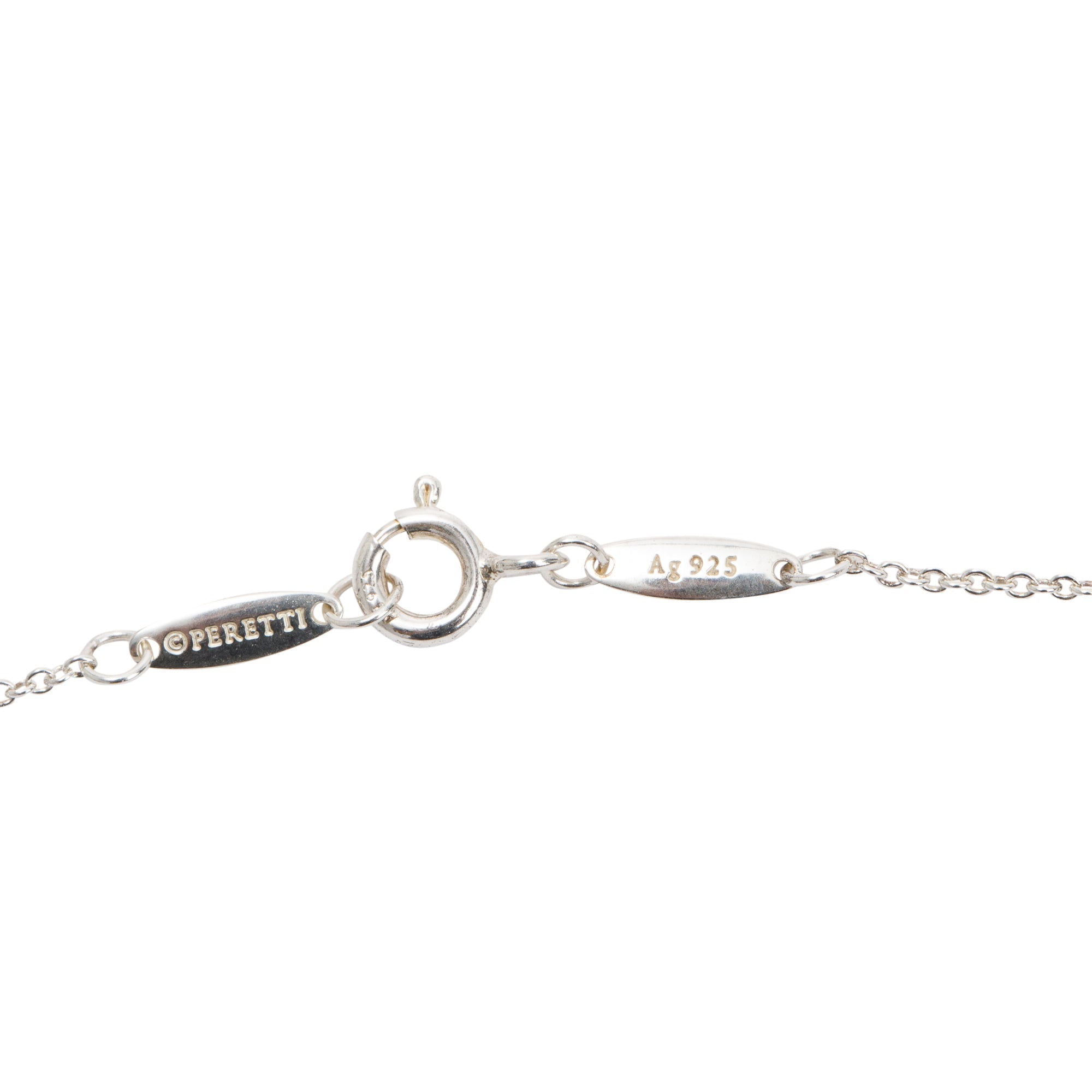 Tiffany & Co. Elsa Peretti Sterling Silver 0.03 ct. Diamonds by the Yard Pendant Necklace