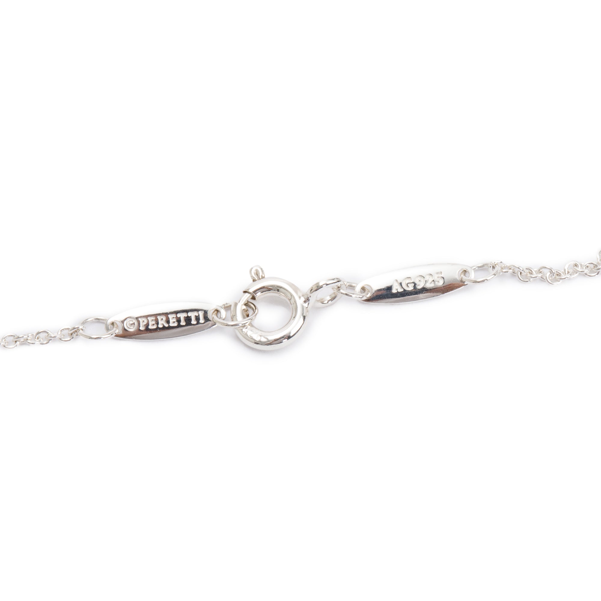 Tiffany & Co. Elsa Peretti Sterling Silver 0.07 ct. Diamonds by the Yard Pendant Necklace