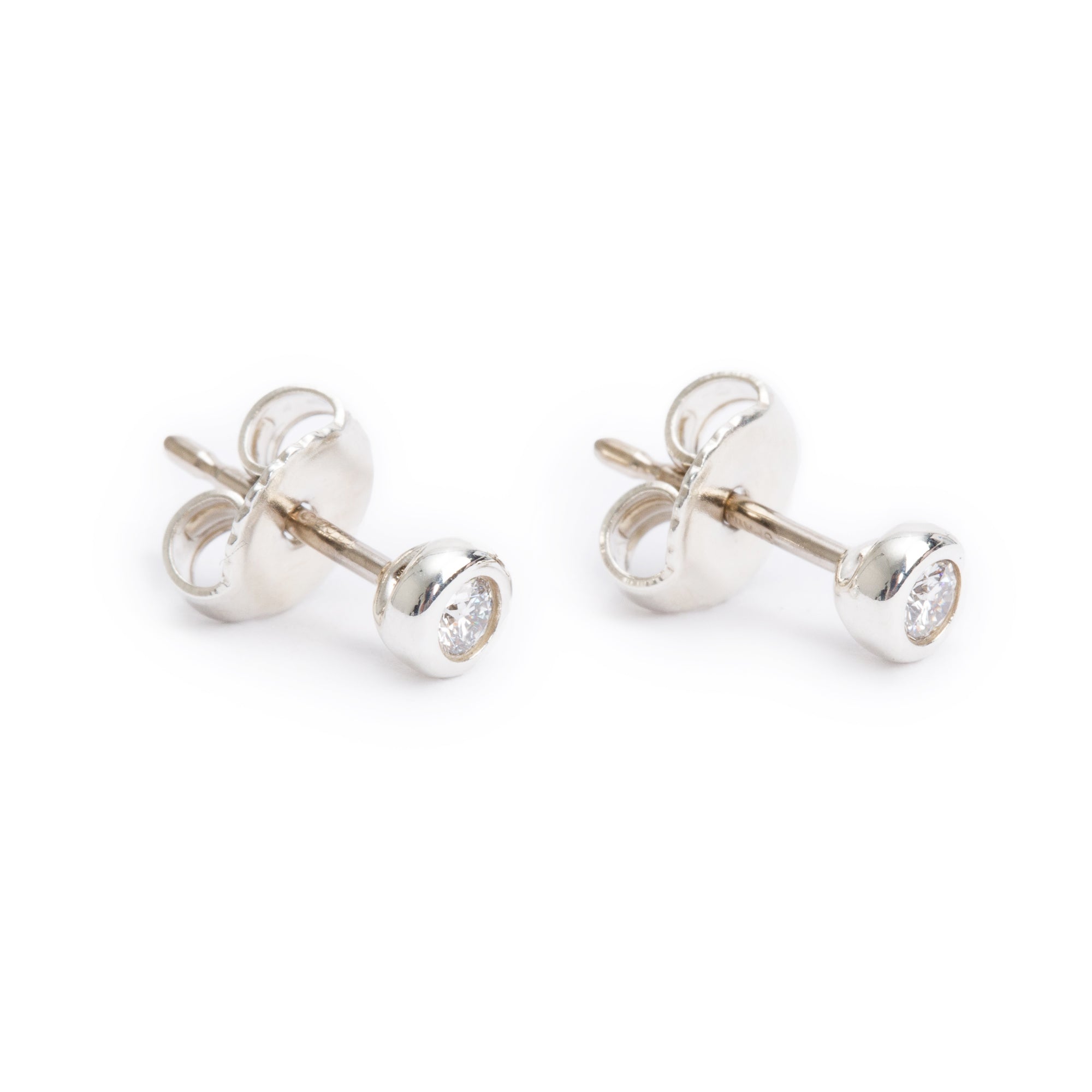 Tiffany & Co. Elsa Peretti Sterling Silver 0.14 tcw. Diamonds by the Yard Earrings