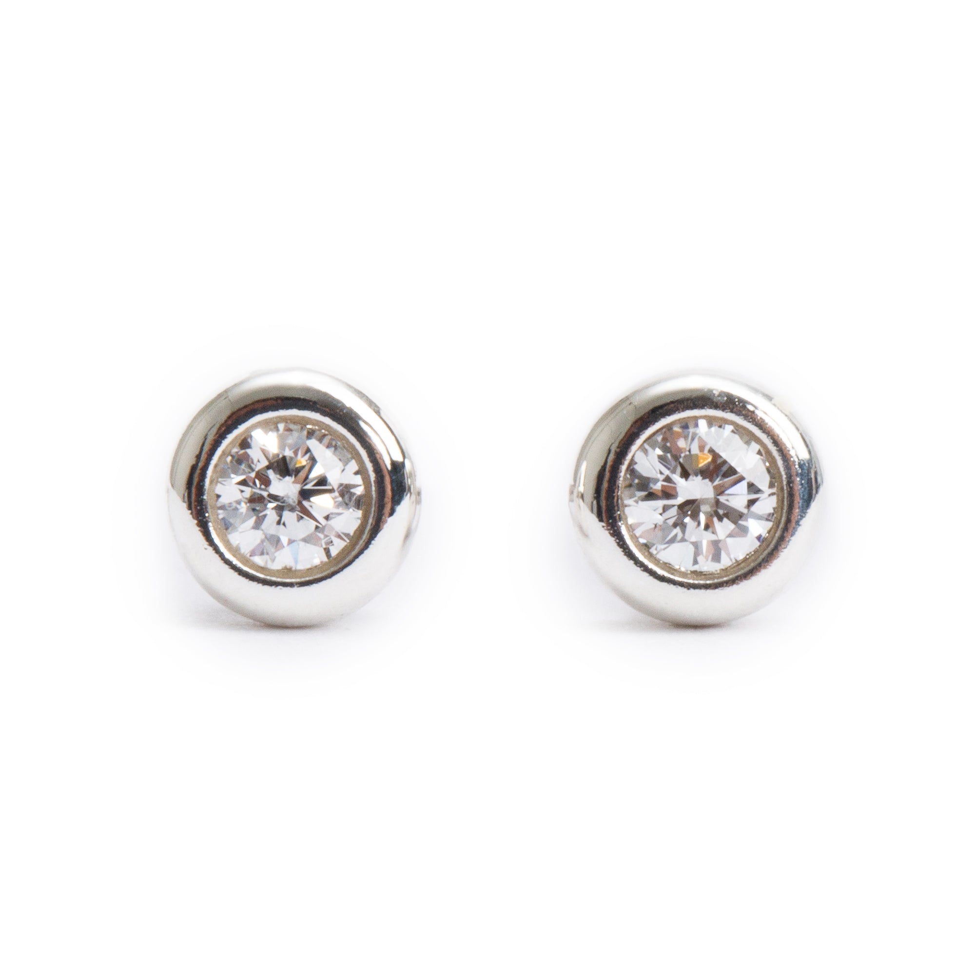 Tiffany & Co. Elsa Peretti Sterling Silver 0.14 tcw. Diamonds by the Yard Earrings