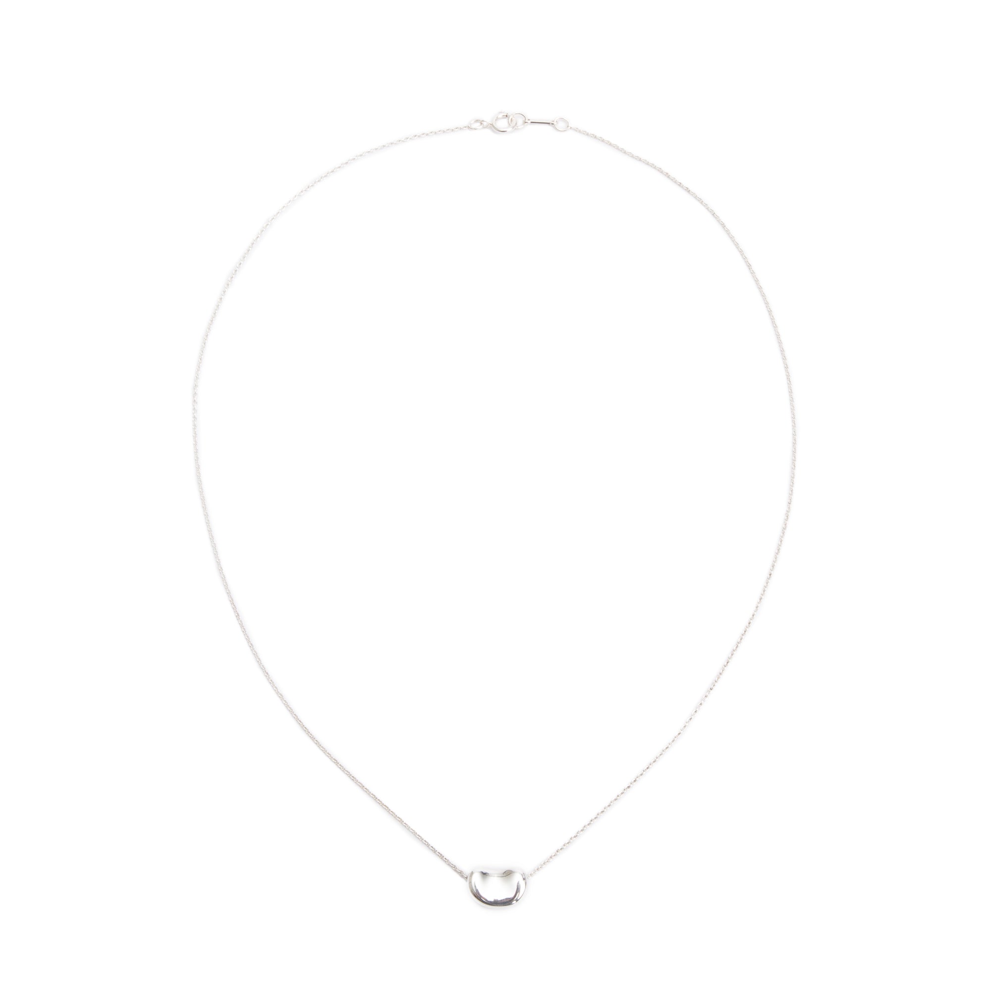 Tiffany & Co. Elsa Peretti Sterling Silver 12 MM Bean Pendant Necklace