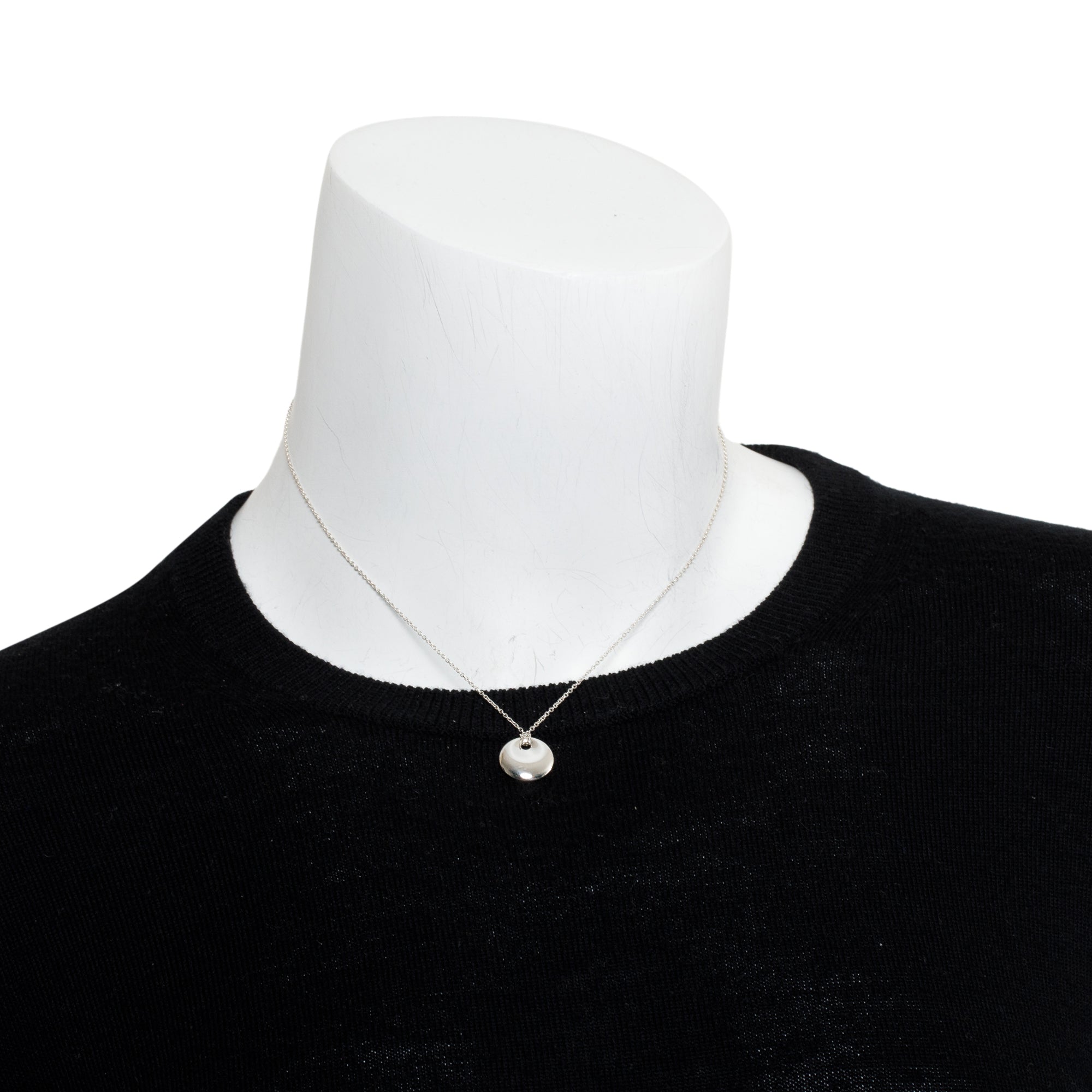 Tiffany & Co. Elsa Peretti Sterling Silver 14 MM Round Pendant Necklace