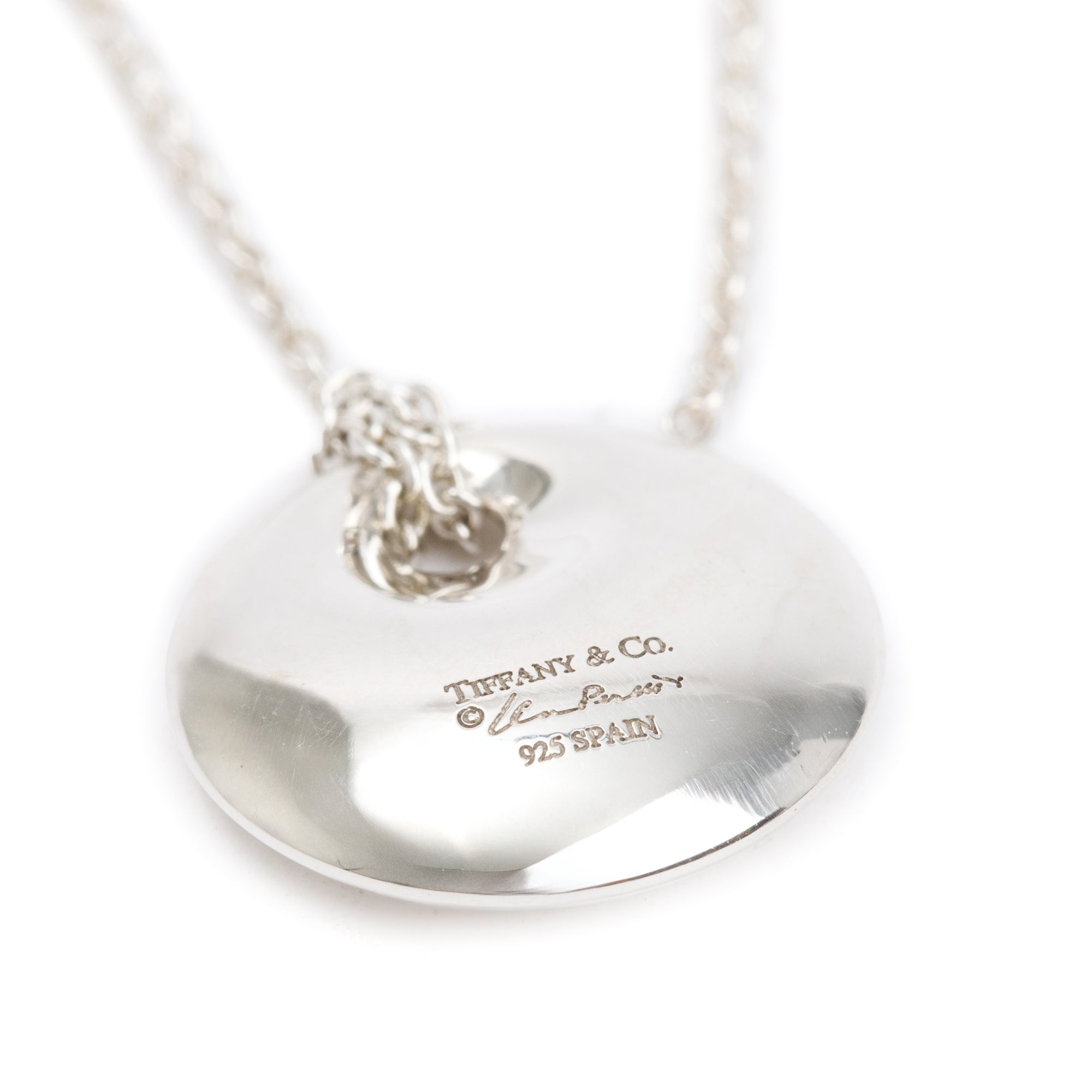 Tiffany & Co. Elsa Peretti Sterling Silver 14 MM Round Pendant Necklace