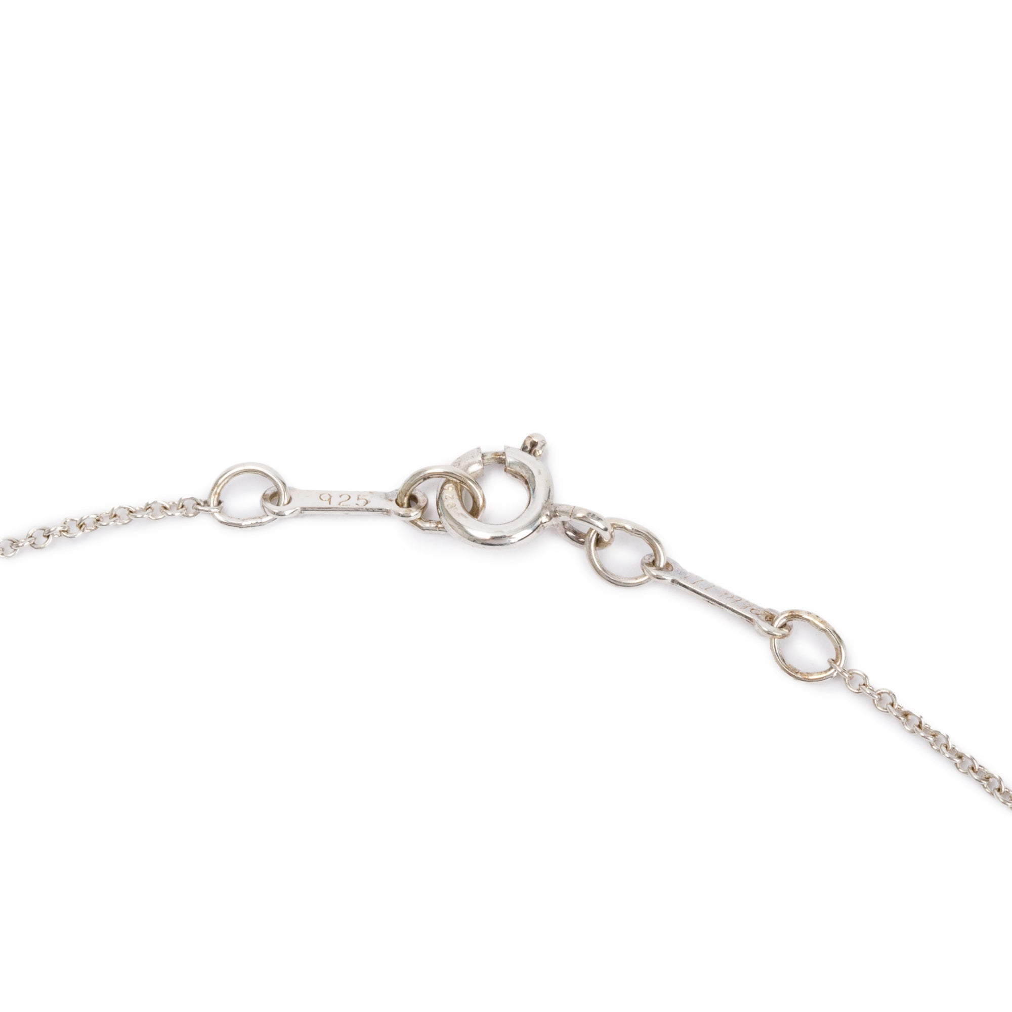 Tiffany & Co. Elsa Peretti Sterling Silver 16 MM Open Heart Pendant Necklace