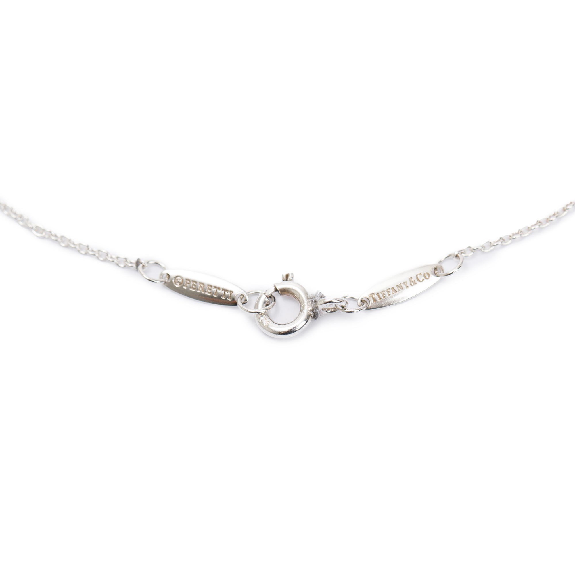 Tiffany & Co. Elsa Peretti Sterling Silver & 18k Rose Gold Open Heart Pendant Necklace
