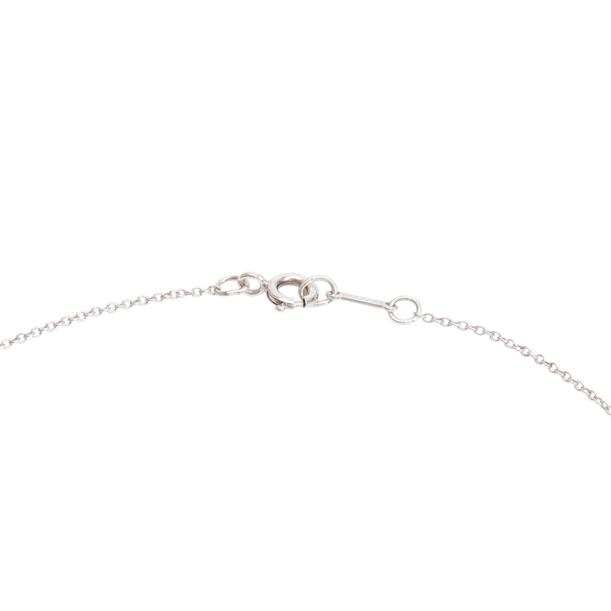 Tiffany & Co. Elsa Peretti Sterling Silver 19 MM Bean Pendant Necklace