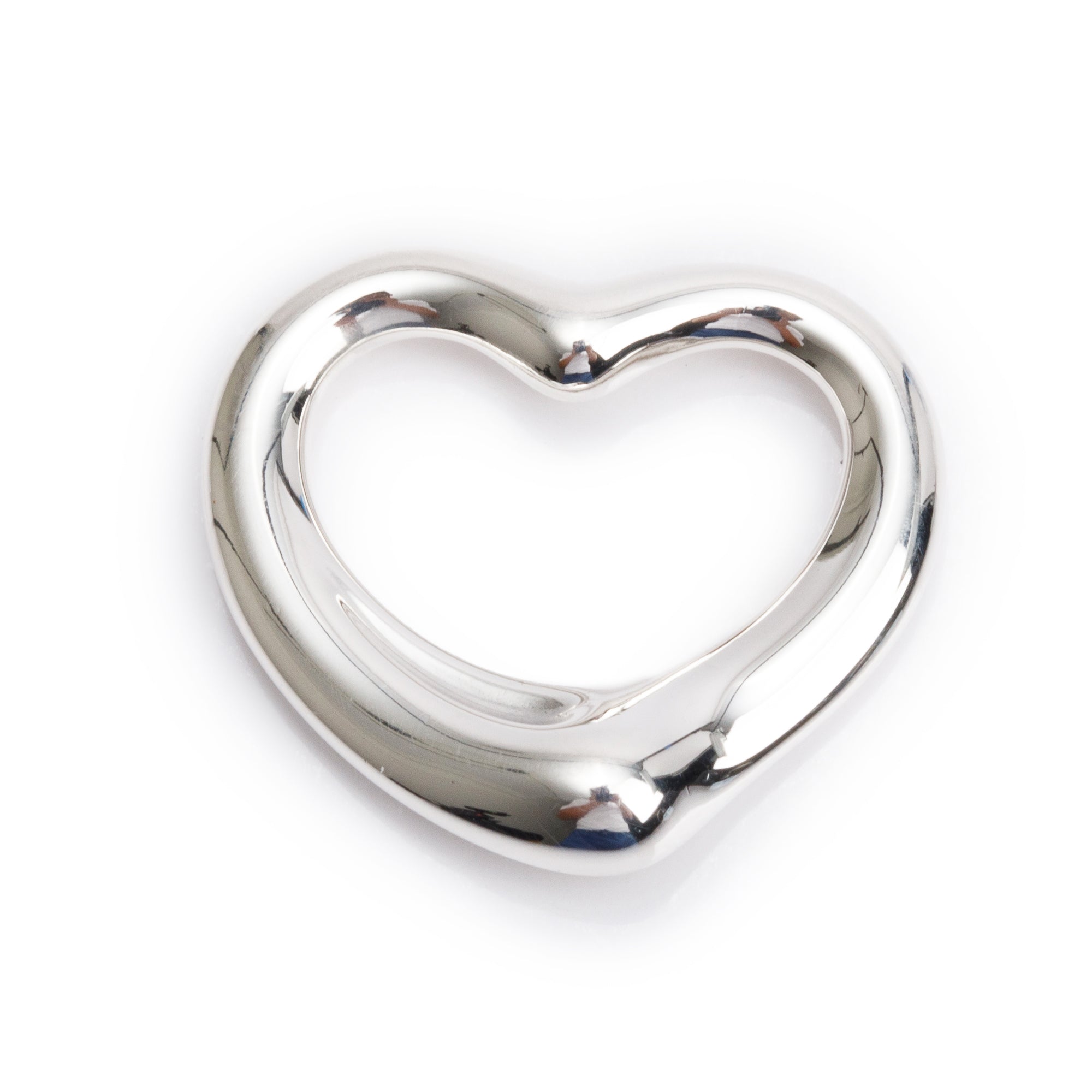 Tiffany & Co. Elsa Peretti Sterling Silver 22 MM Open Heart Pendant