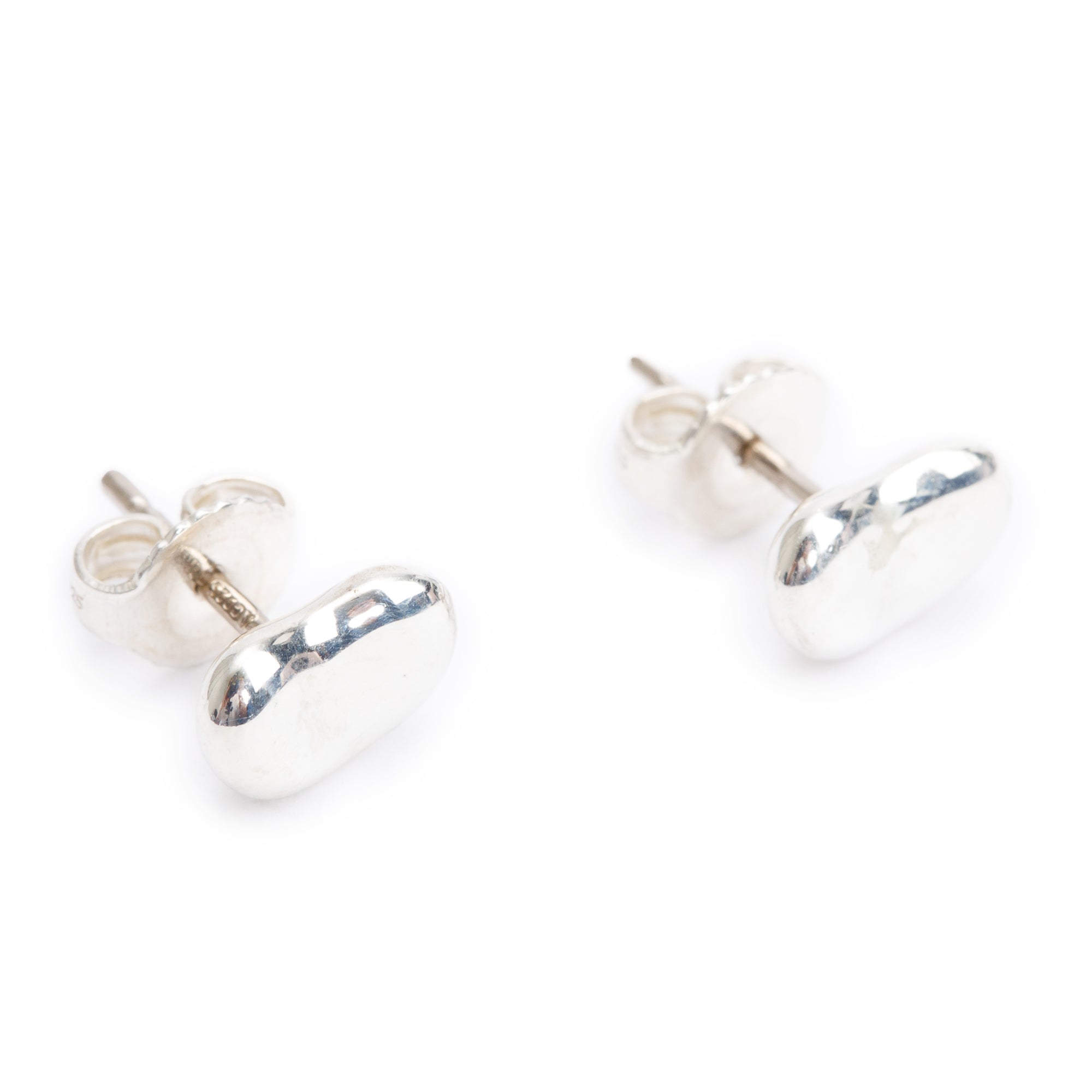 Tiffany & Co. Elsa Peretti Sterling Silver 9 MM Bean Earrings