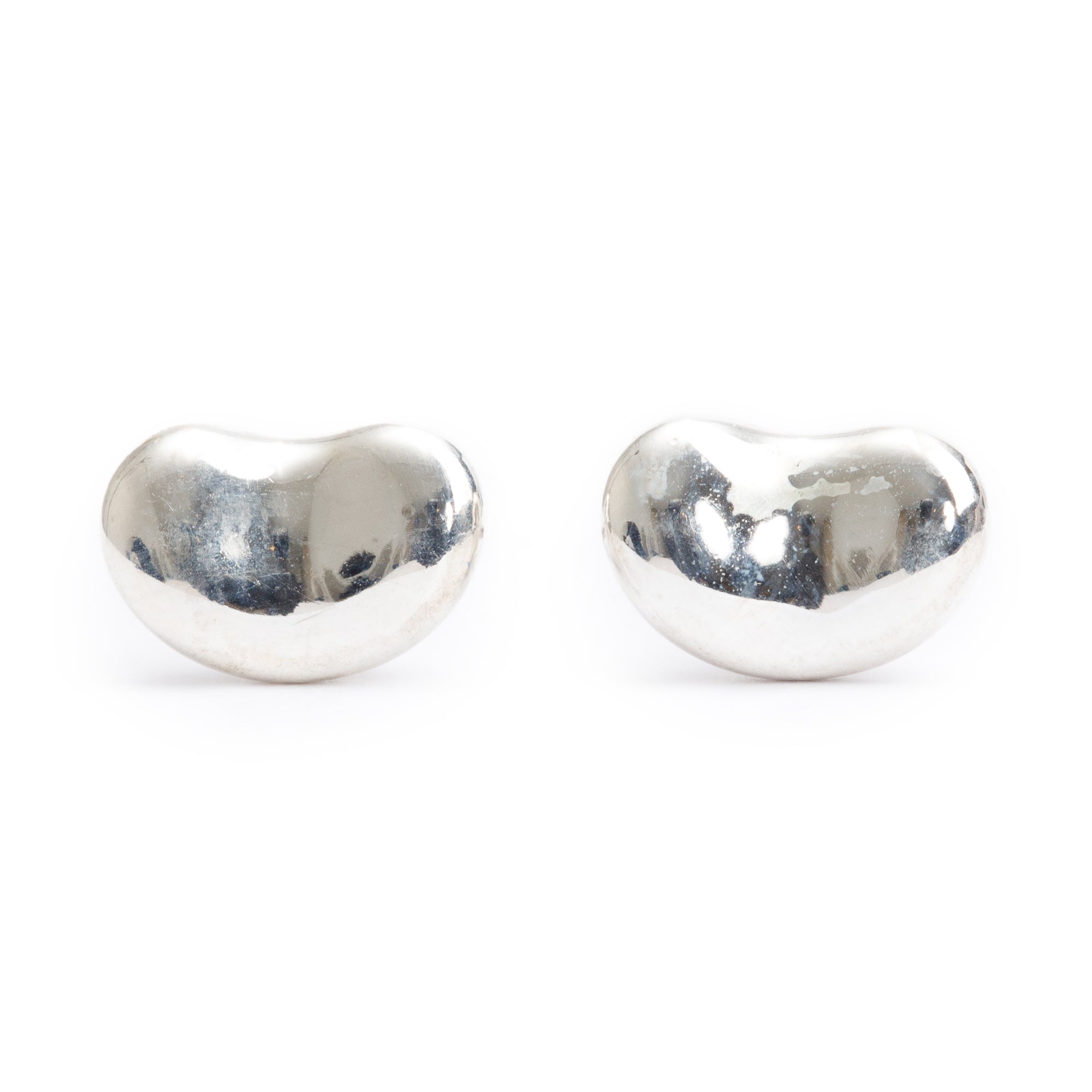 Tiffany & Co. Elsa Peretti Sterling Silver 9 MM Bean Earrings