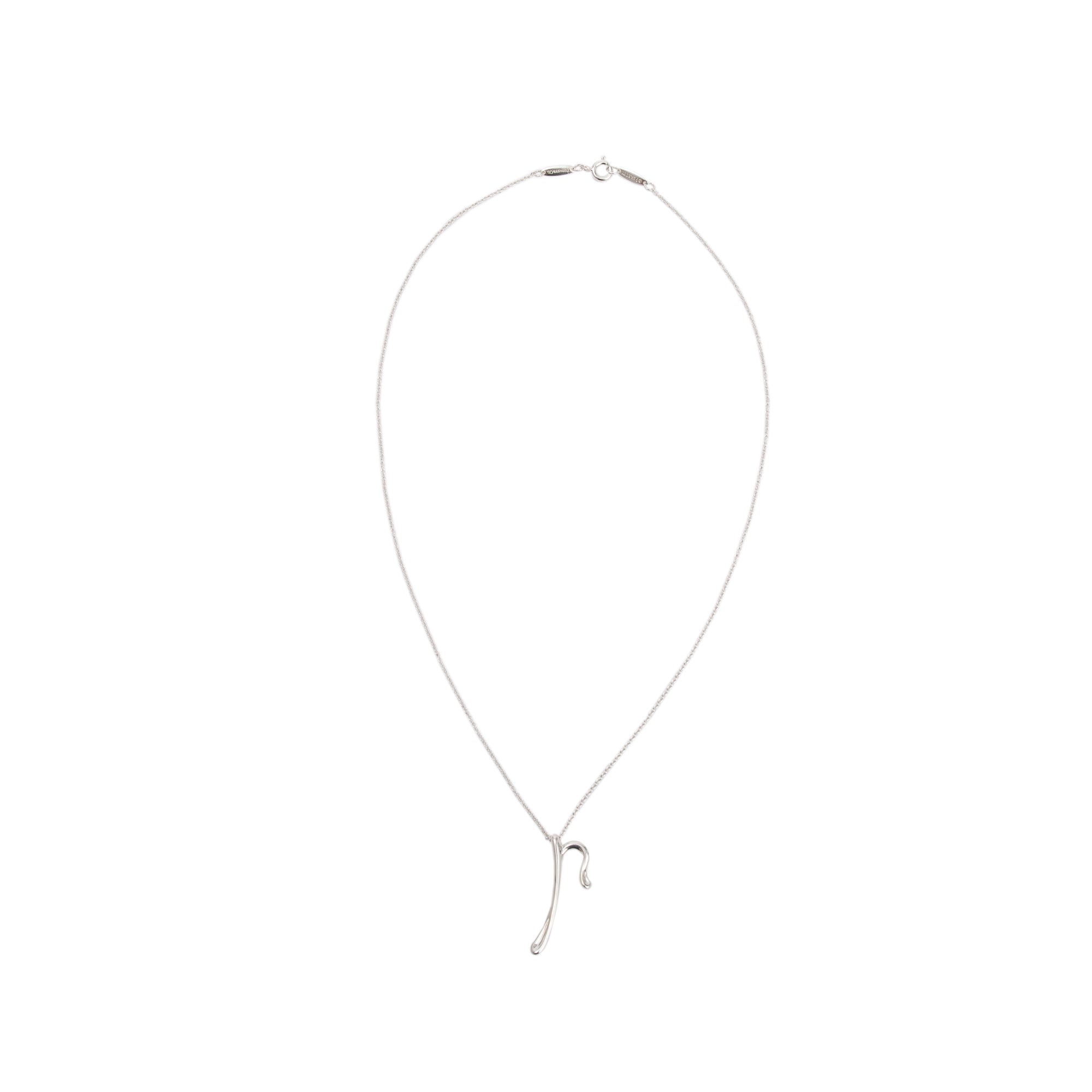 Tiffany & Co. Elsa Peretti Sterling Silver Alphabet Letter "P" Pendant Necklace