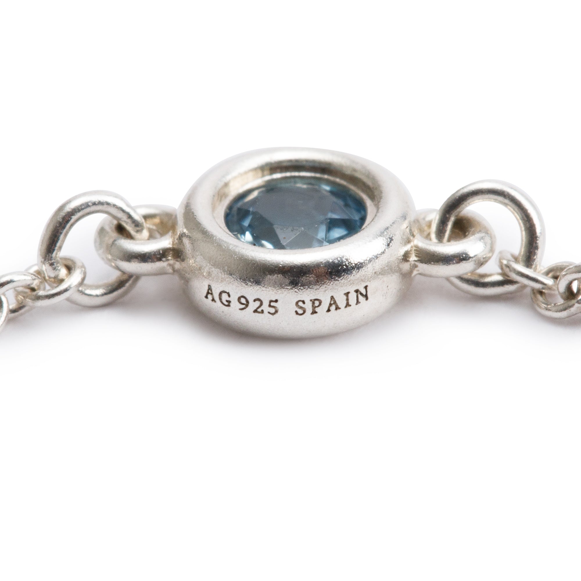 Tiffany & Co. Elsa Peretti Sterling Silver Aquamarine Color by the Yard Ring, Size 6.5