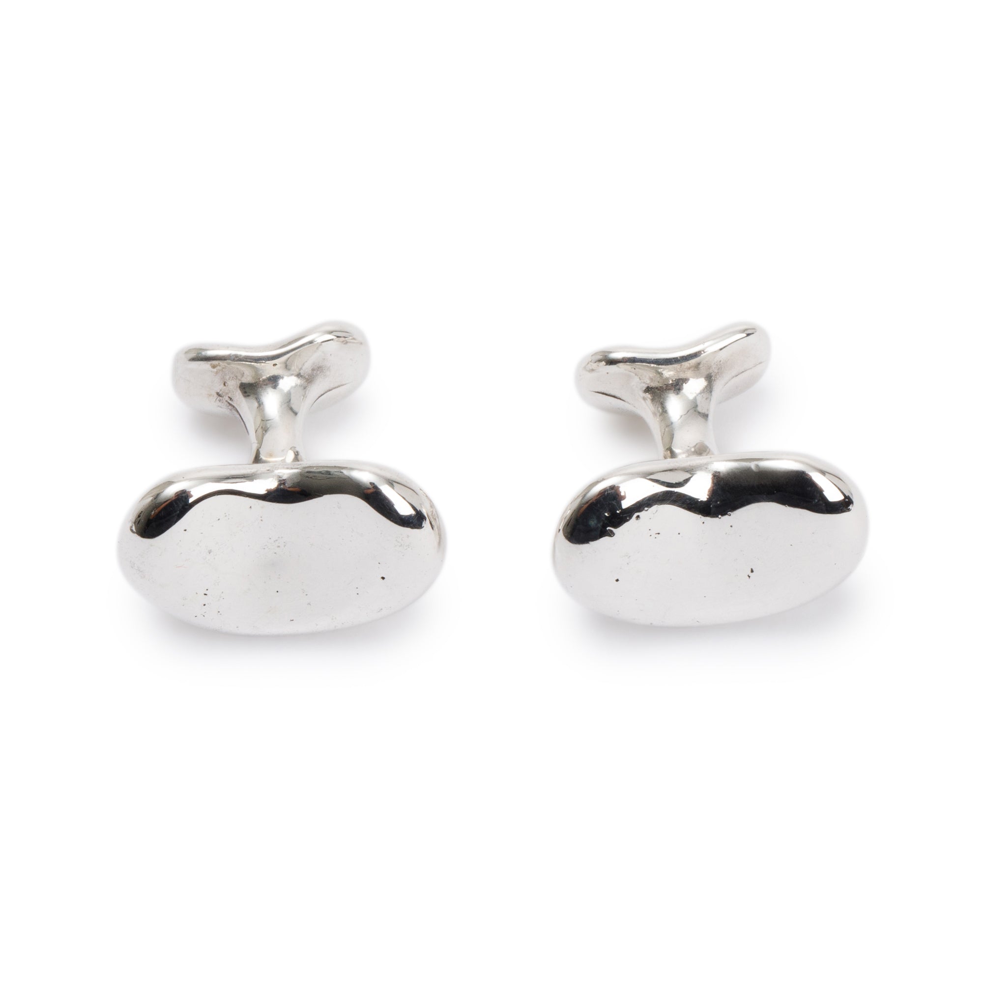 Tiffany & Co. Elsa Peretti Sterling Silver Bean Cufflinks