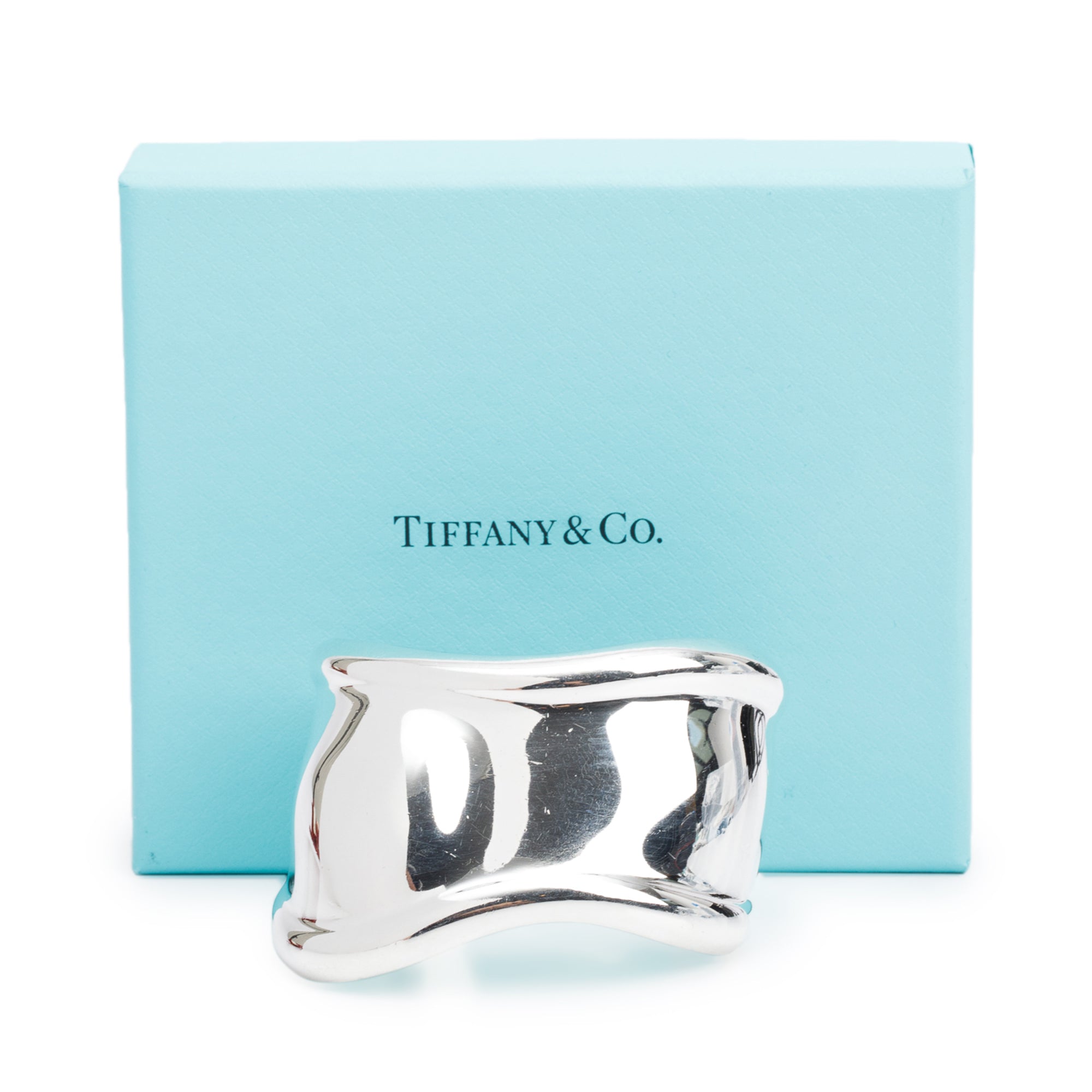 Tiffany & Co. Elsa Peretti Sterling Silver Bone Cuff Bracelet w/ Box