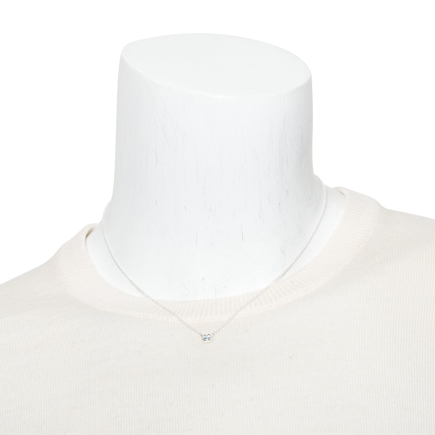 Tiffany & Co. Elsa Peretti Sterling Silver Color by the Yard Aquamarine Pendant Necklace w/ Box