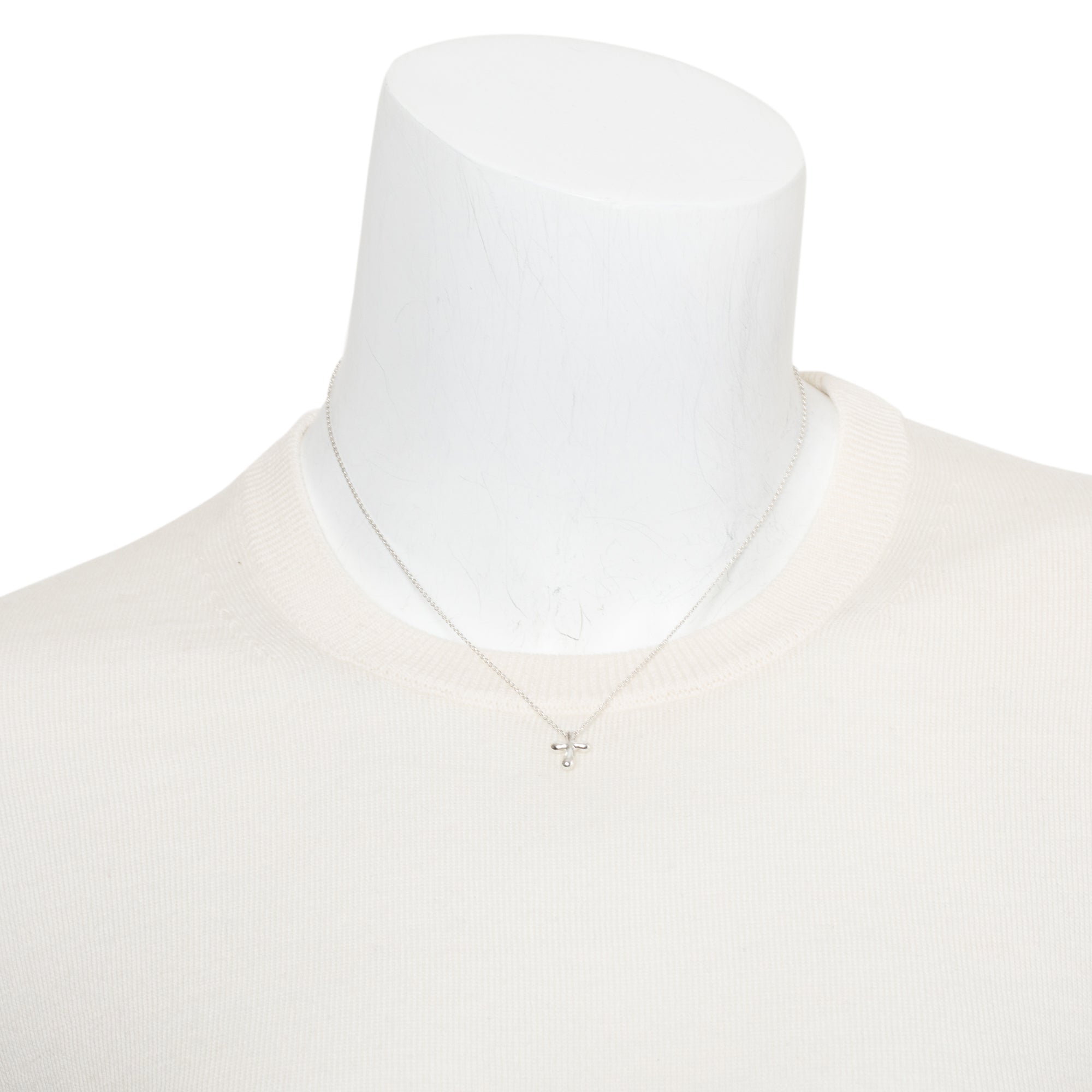 Tiffany & Co. Elsa Peretti Sterling Silver Cross Pendant Necklace