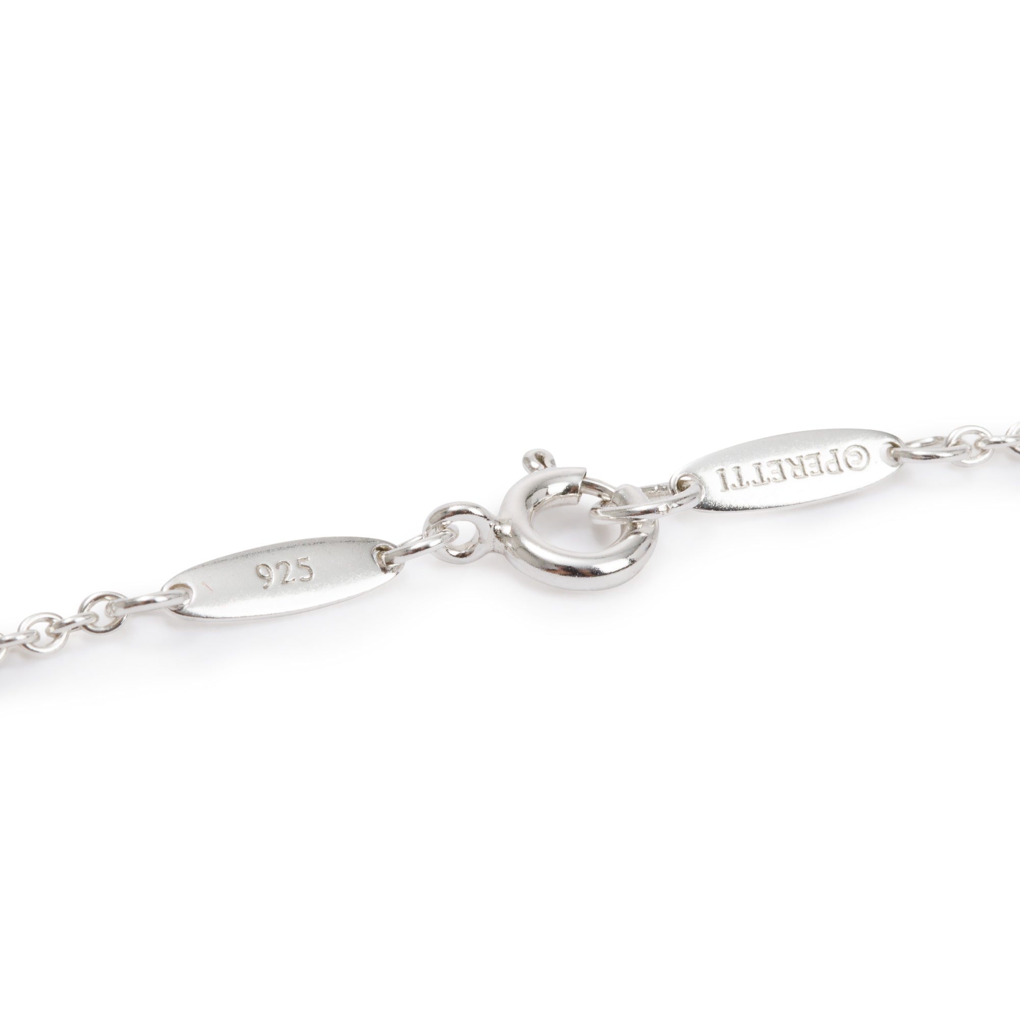 Tiffany & Co. Elsa Peretti Sterling Silver Diamond Mesh Pendant Necklace