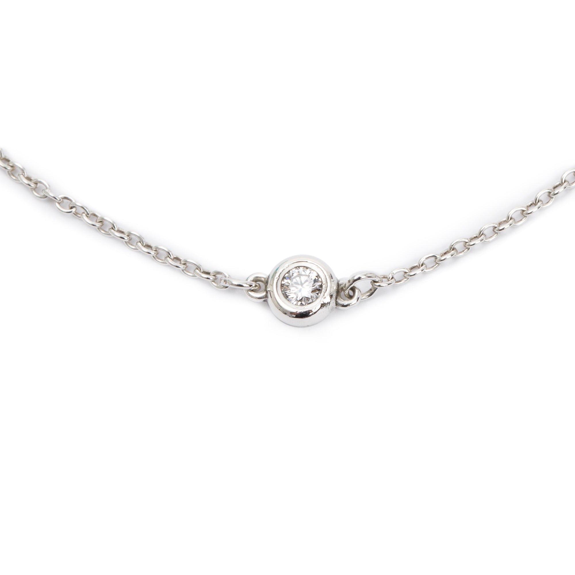 Tiffany & Co. Elsa Peretti Sterling Silver Diamonds by the Yard Bracelet w/ Box