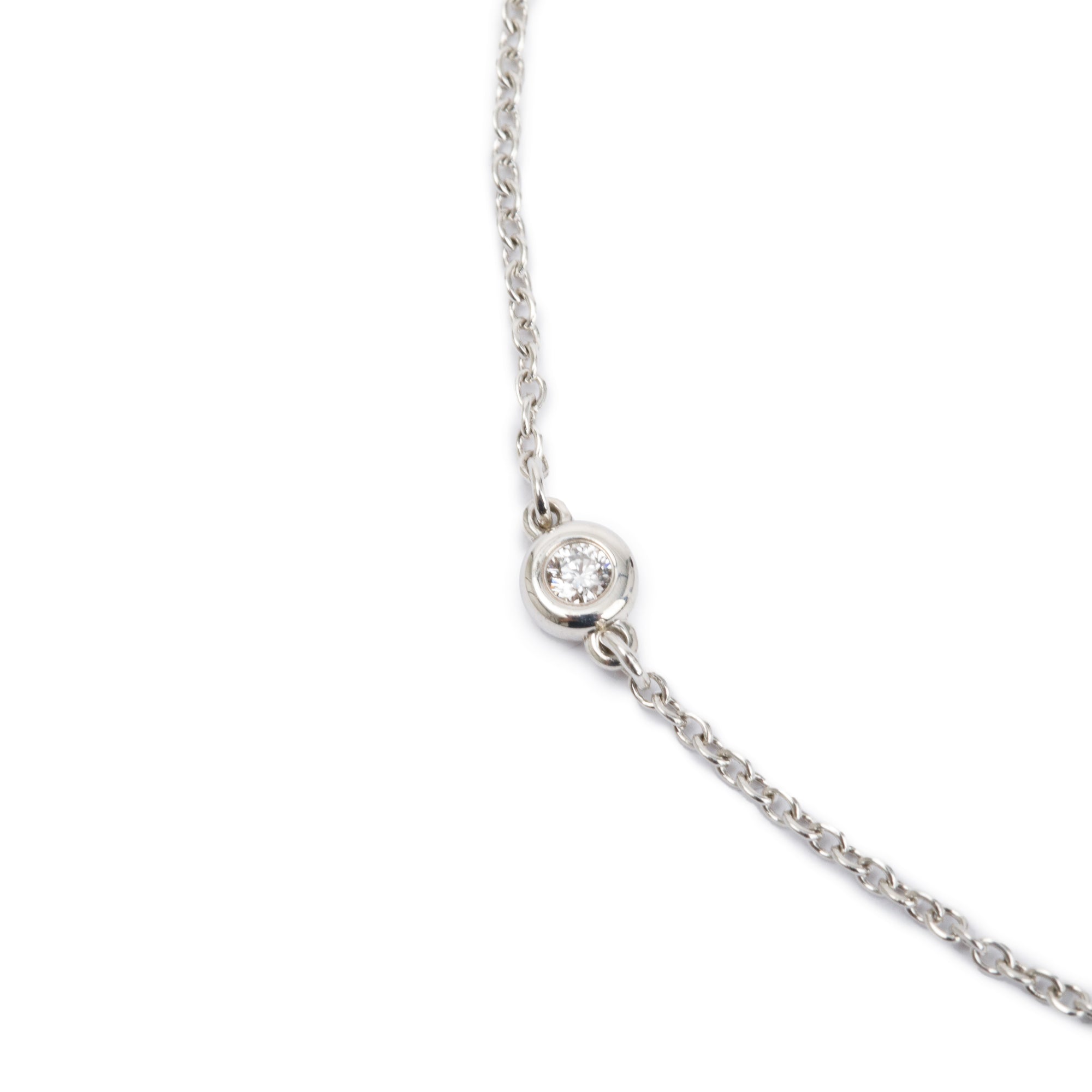 Tiffany & Co. Elsa Peretti Sterling Silver Diamonds by the Yard Open Heart Bracelet